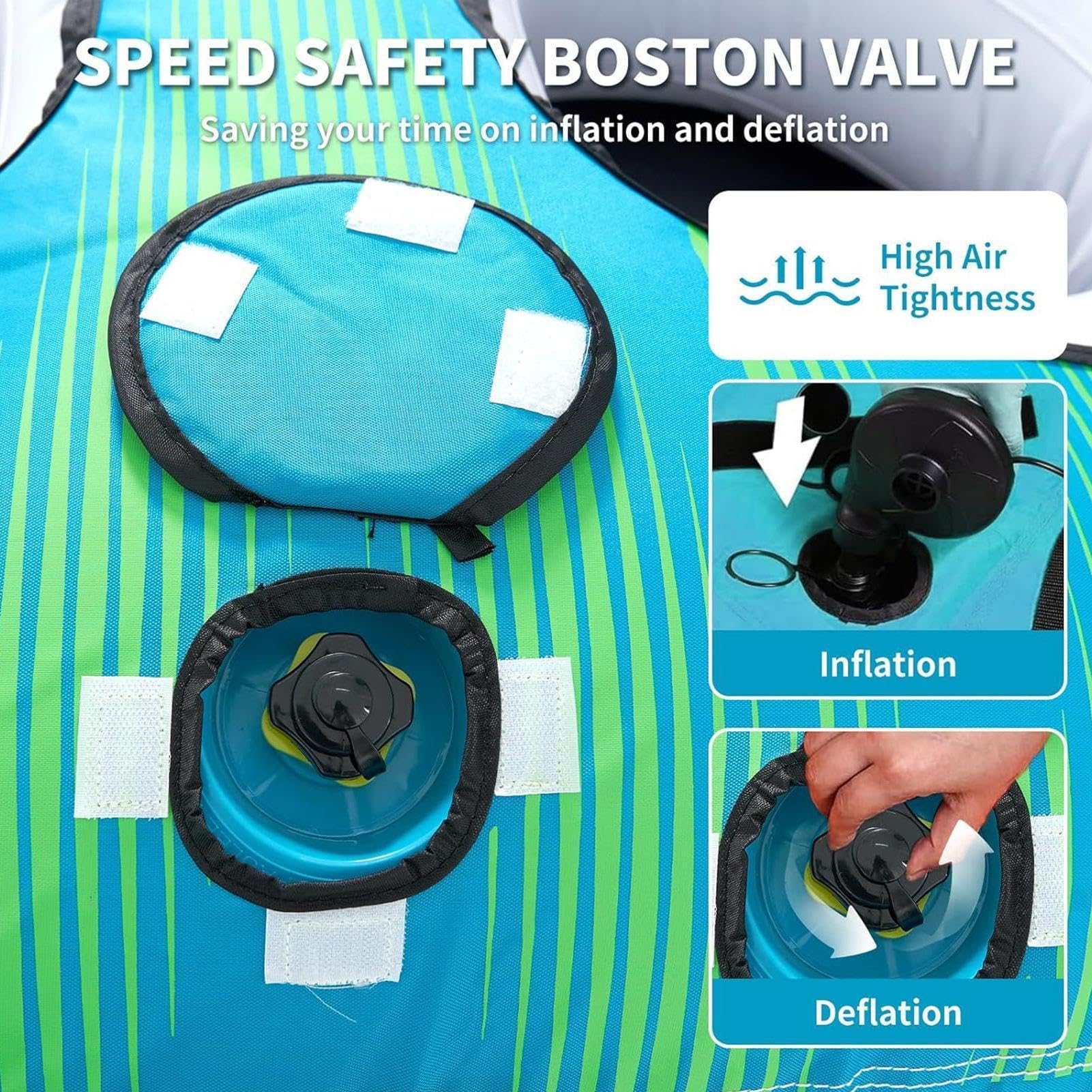 Tubo Trainabile Grande Portatile Resistente All'usura Sport Acquatici Pesca | Grande Zattera Gonfiabile Portatile Trainabile per Sport Acquatici Fiume Pesca Wakeboard Kayak Nuoto Sci d'A