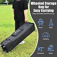 Vista 6 de Tangkula Gazebo desplegable de 13 x 13 pies para patio trasero, adecuado para patio y jardín, gazebo al aire libre con 169 pies cuadrados de sombra