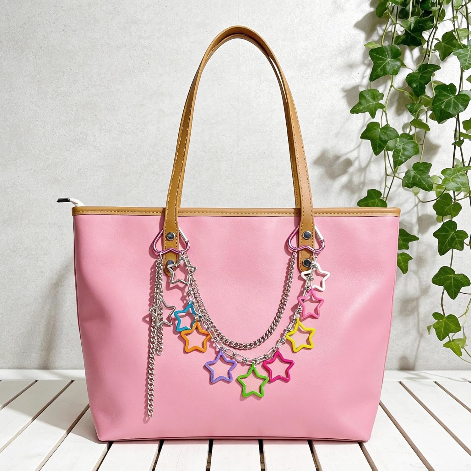 QTMY Star Chain Keychain Bag Charms for Handbag Purse Backpack Accessories for Bogg Bag,668 - Image 7