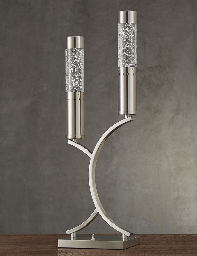 Homelegance Homelegance Two Sparkling Decorative Water-Drop Dancing Water Satin Nickel Finish Mood Light, Night Light photo 2