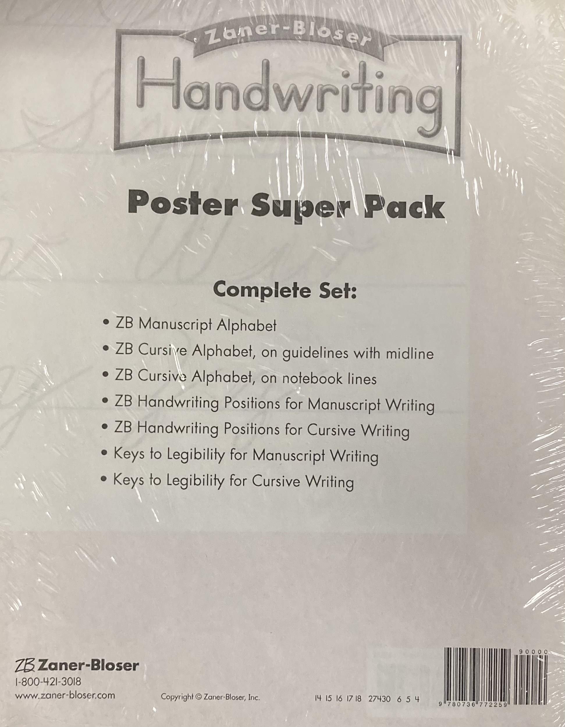 Zaner-Bloser Handwriting Poster Super Pack