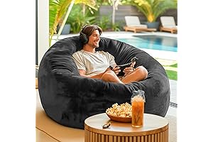 Codi Memory Foam Added Bean Bag Chair Adults, 4 FT - Comfy...