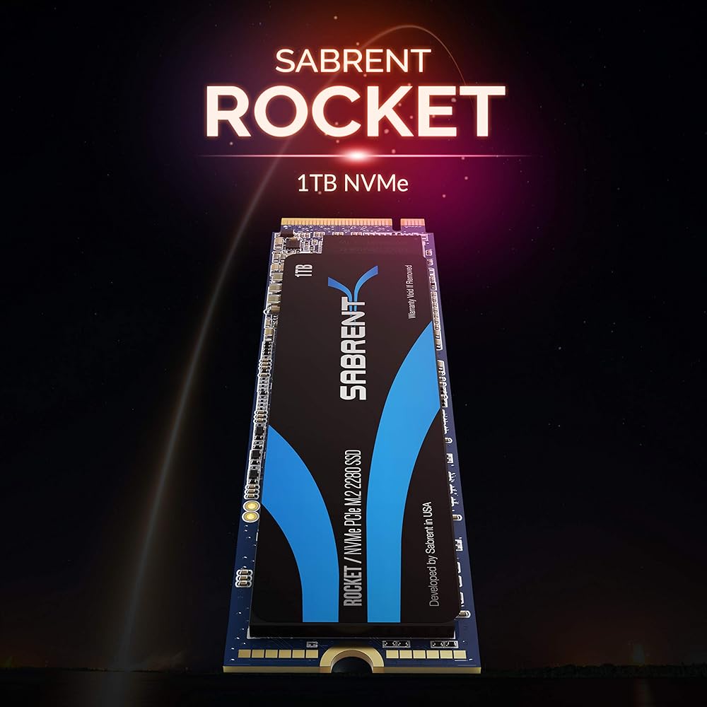 Sabrent Rocket 1TB PCIe NVMe M.2-2280 Internal High Performance Solid State Drive thumbnail 2