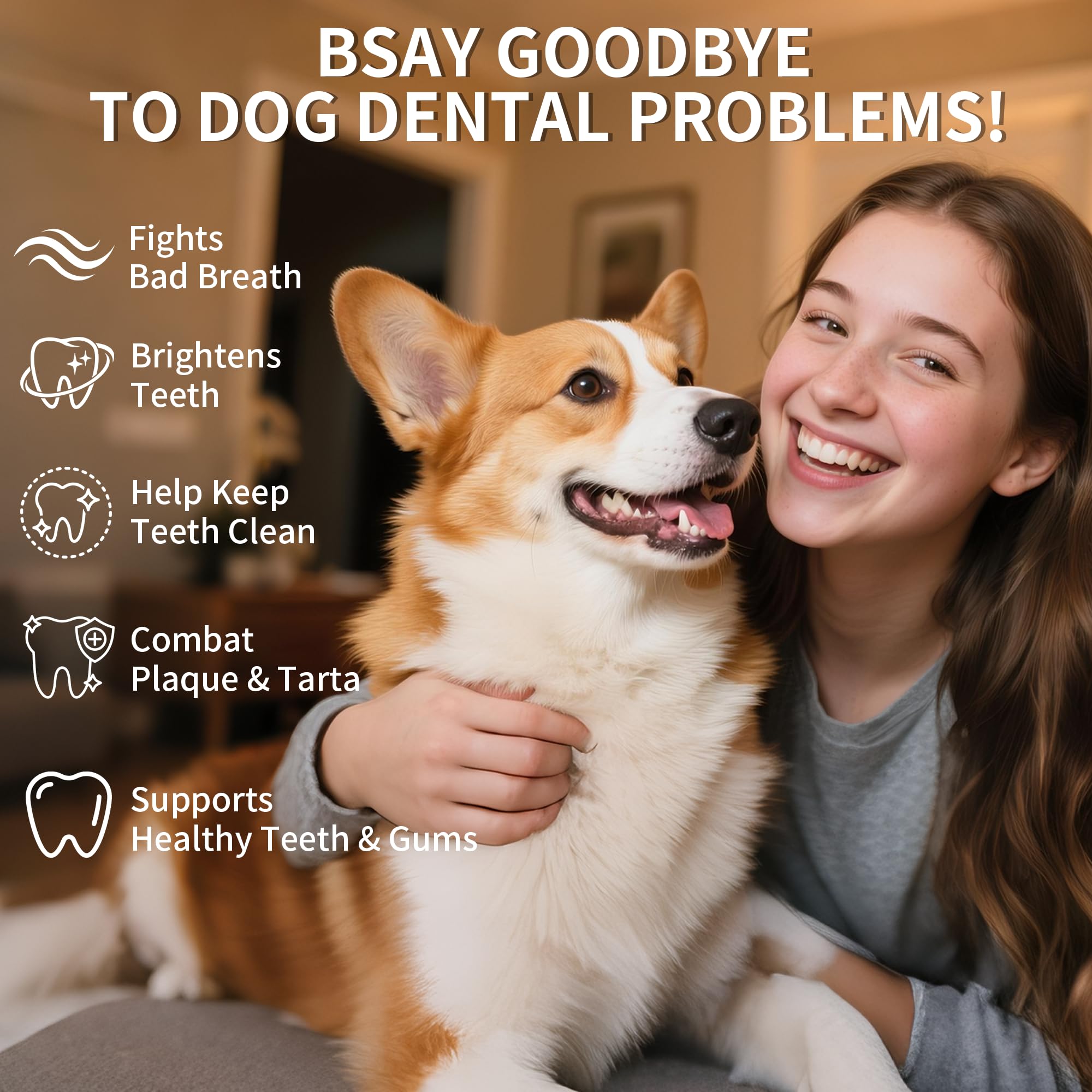Dog Dental Powder, Dog Teeth Cleaning Powder with Natural Herbal Blend, Plaque Off Pet Tooth Cleaning lab co, Targets Tartar & Reduces Plaque & Bad Breath for Dogs & Cats, Mint -150Grams - image 5