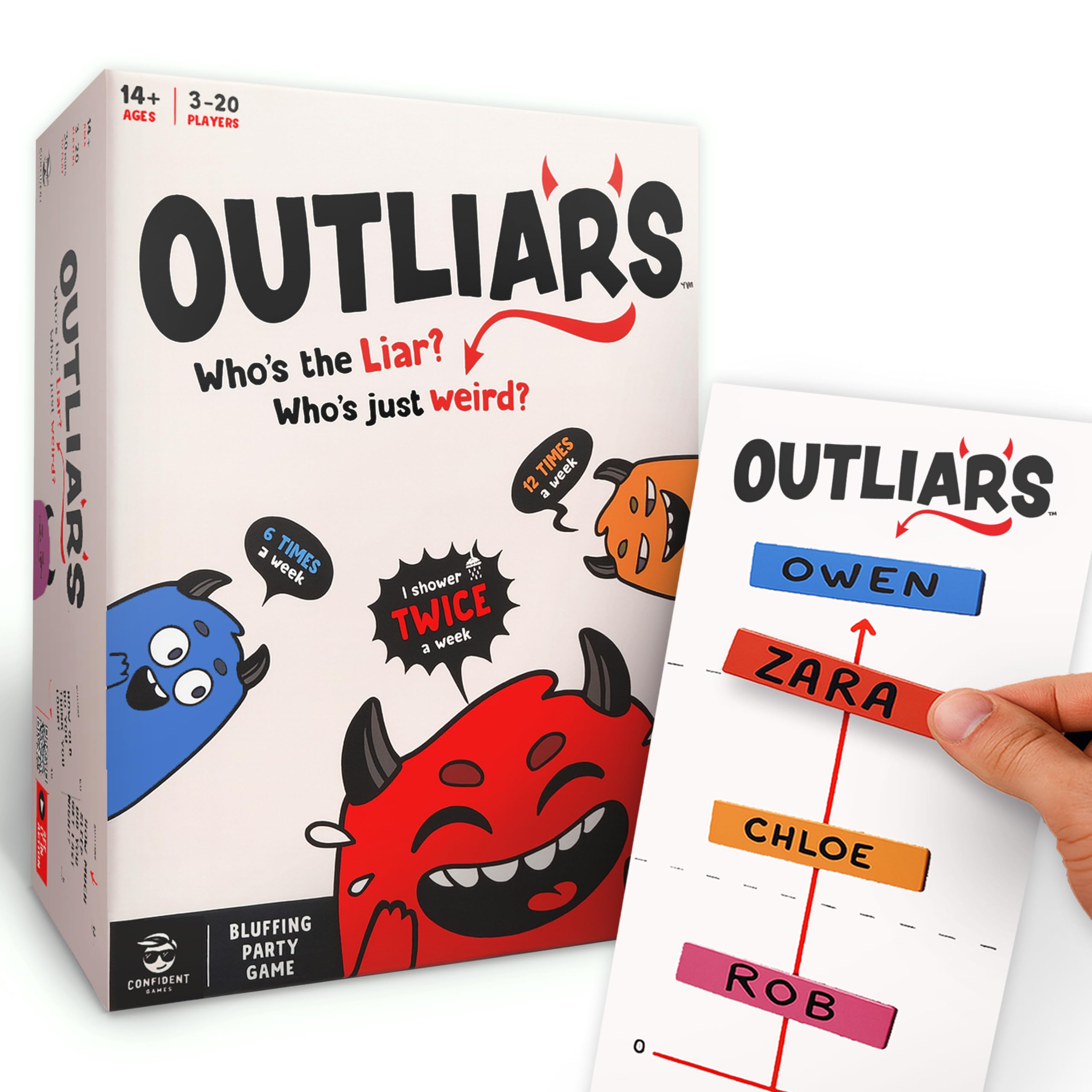Outliars - The Ultimate Bluffing Party Game for Adults & Teens | 3+ players