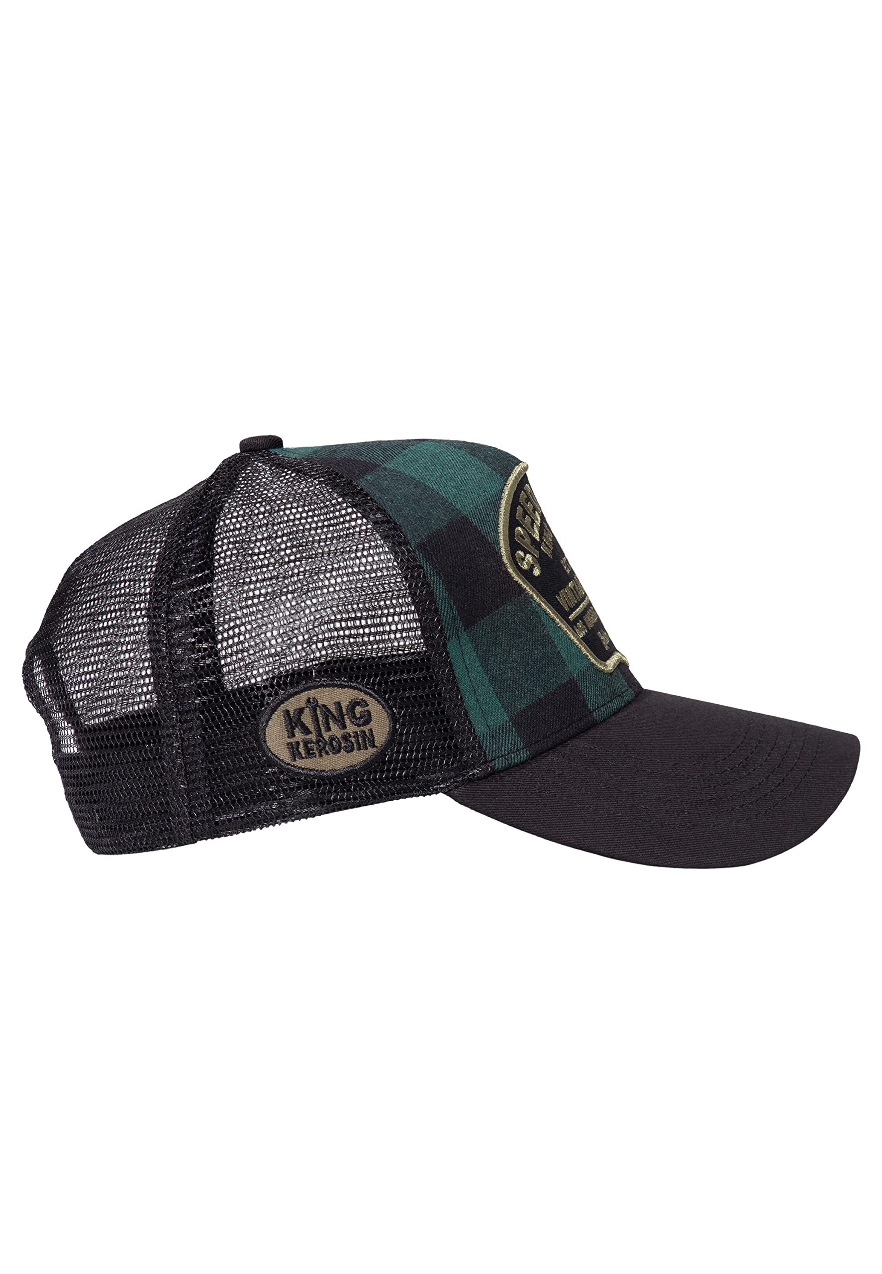 King Kerosin Speed Lords Unisex Gorra Negro-Verde 60% algodón, 40% poliéster