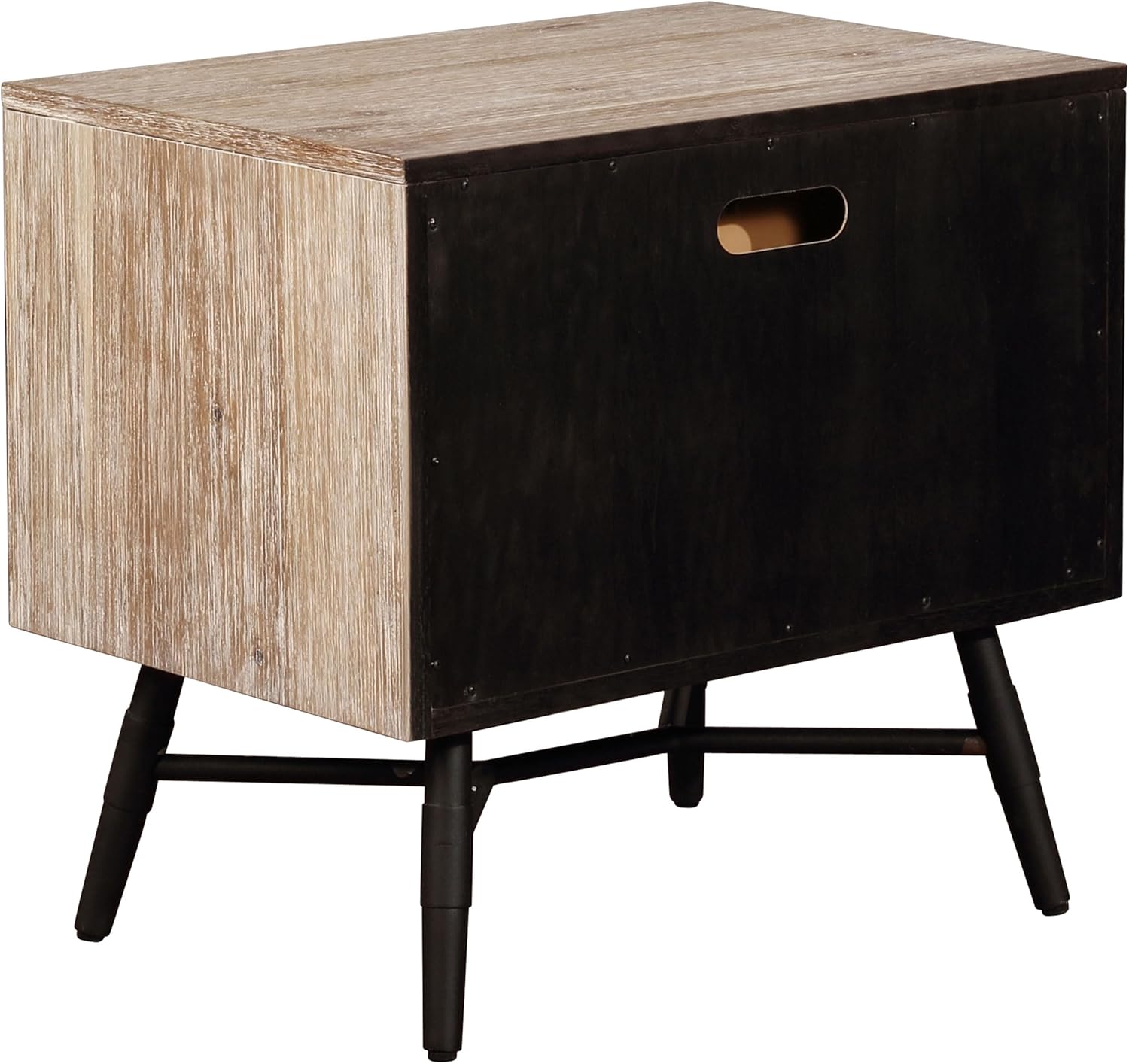 Coaster Home Furnishings Marlow Farmhouse Wood 2-Drawer Bedroom Nightstand Bedside Table Organizer Unit Rough Sawn Multi 215762