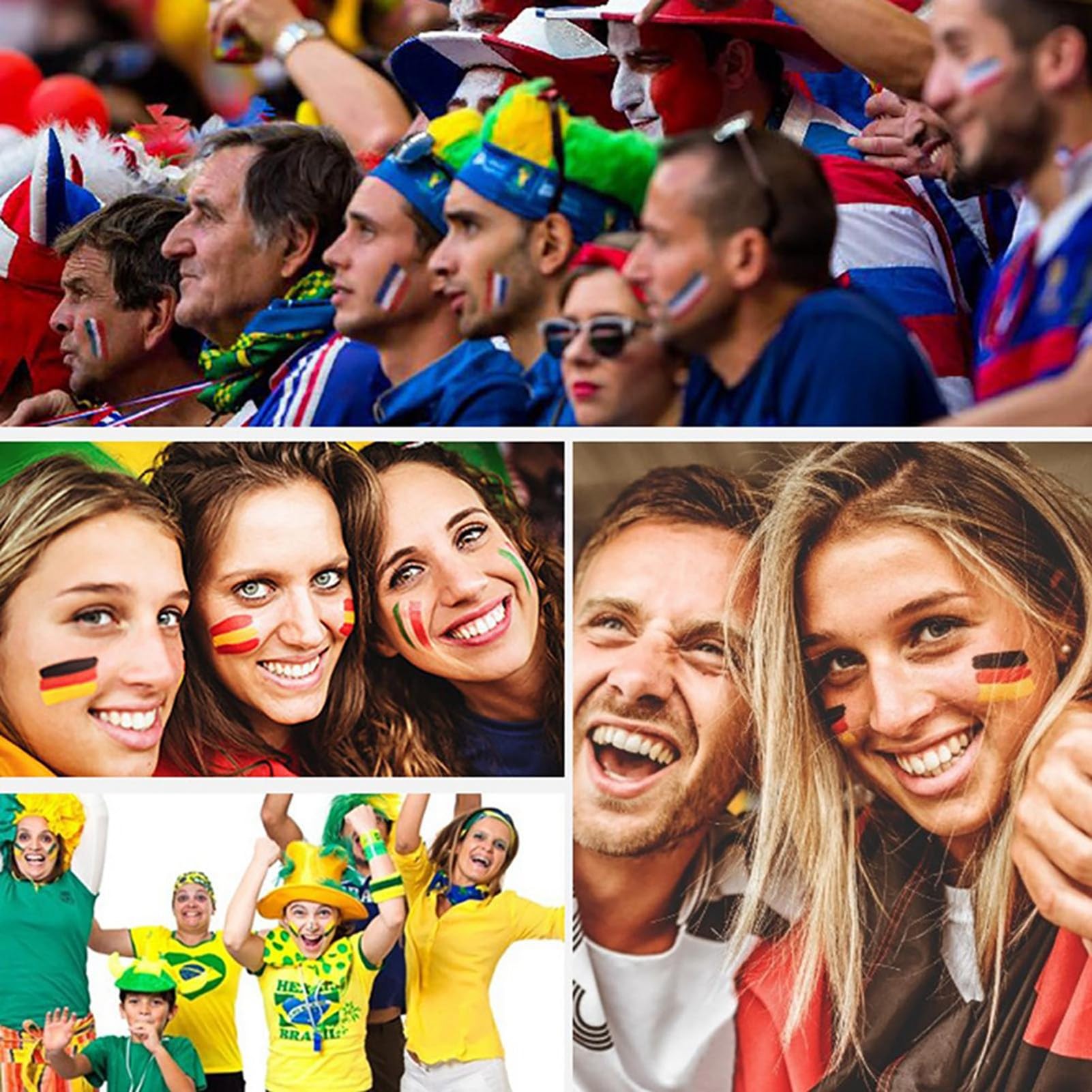 Face Paint Stick for Sports Games - Cheer Flags Crayon peinture du visage et du corps, stylo de maquillage à base d'eau événements football, kit de tatouage temporaire (Portugal)