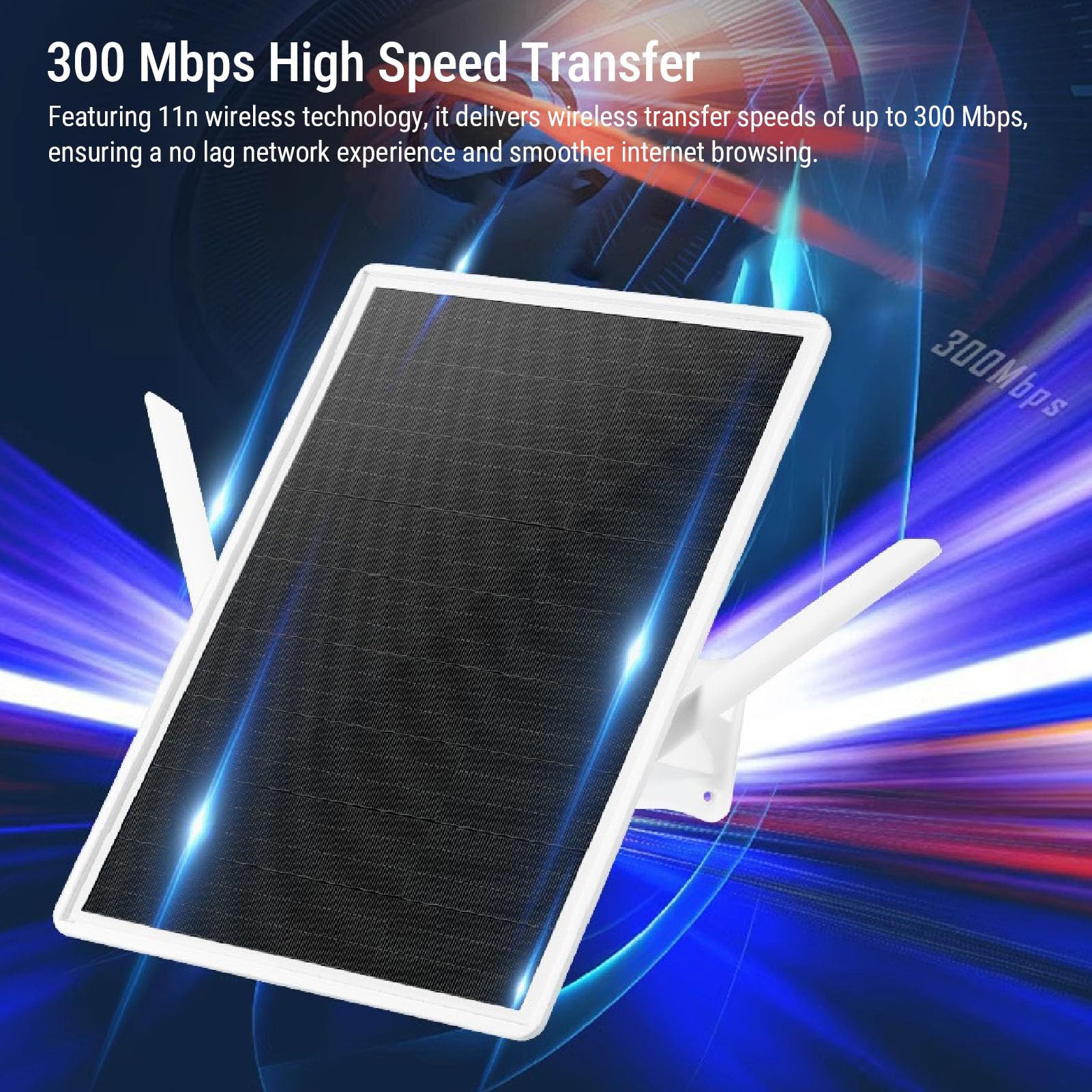 Estensore WiFi Solare da Esterno da 15 W, Ripetitore Segnale Router WiFi Solare, Ampia Copertura 200 M, impermeabilità IP66, Batteria da 26000 MAh, Antenna Ad Alto Guadagno per