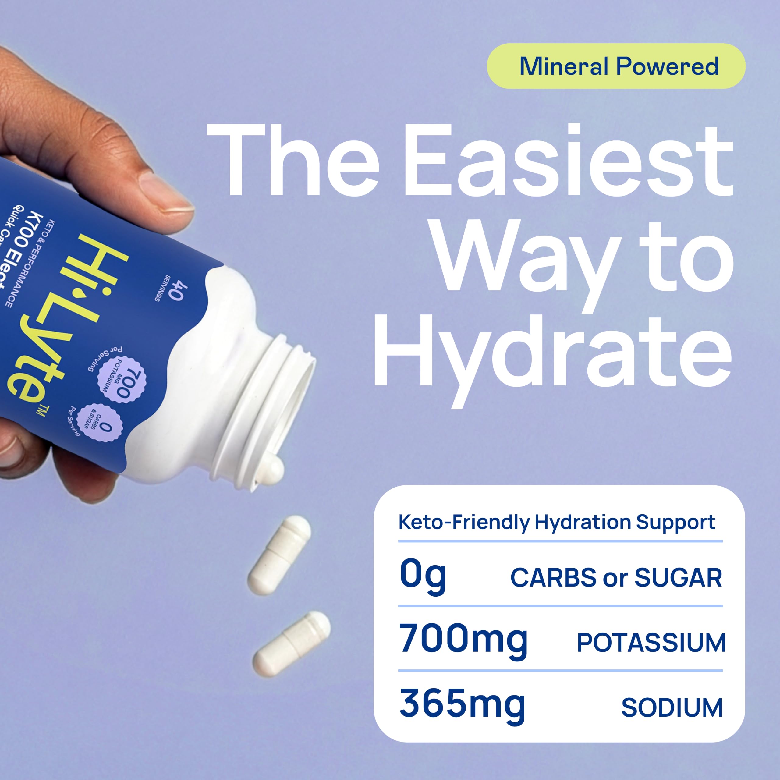 Hi-Lyte K700 Electrolytes Quick Caps, Unflavored, 40 Ct — Amazon image 2
