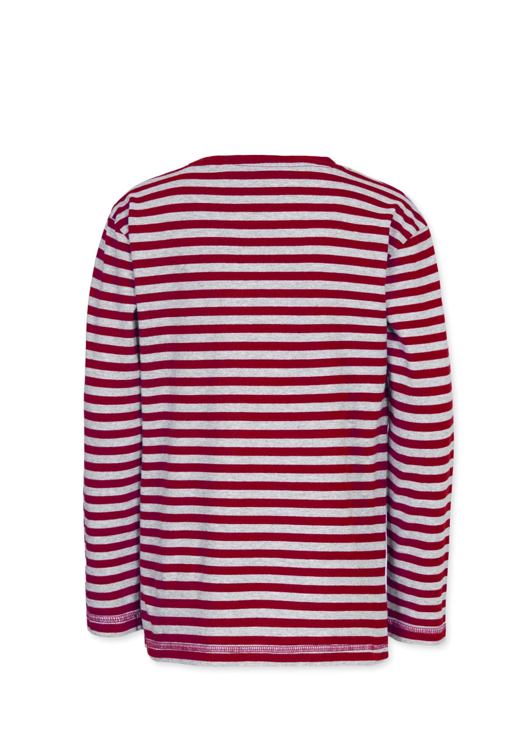 Band of Rascals Dziecięca Koszulka Długi Rękaw Stripe Organic Cotton, Brick-red, 122-128