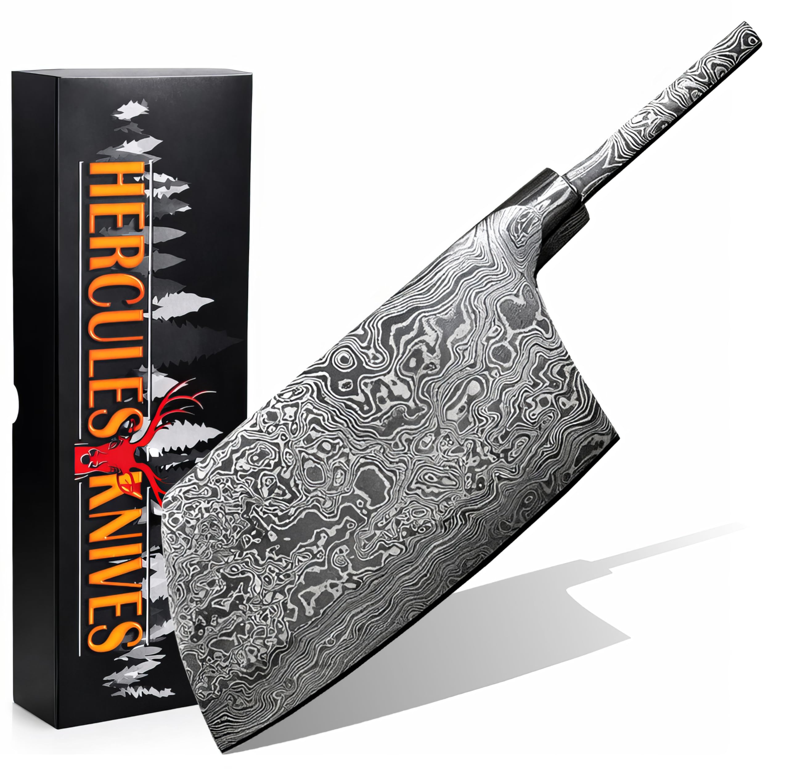Custom Hand Forged Damascus Steel Blank Blade Chef Kitchen Knife, Forged Bolster, Woodworking Project Kit, Damascus Billet Bar Handmade Knife Making Supply (FBB-C) — Amazon image 13