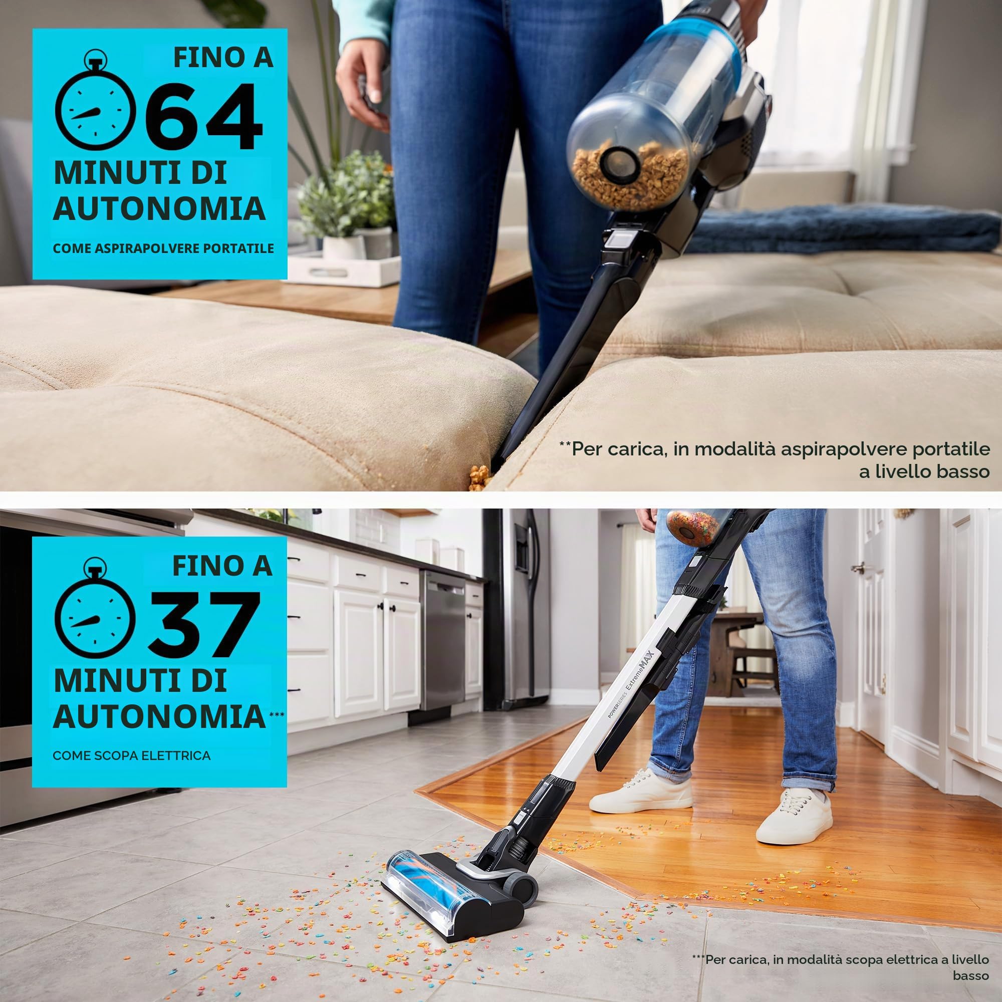 BLACK+DECKER, POWER SERIES Extreme 18V MAX, Aspirapolvere con batteria. BHFEB520D1-QW