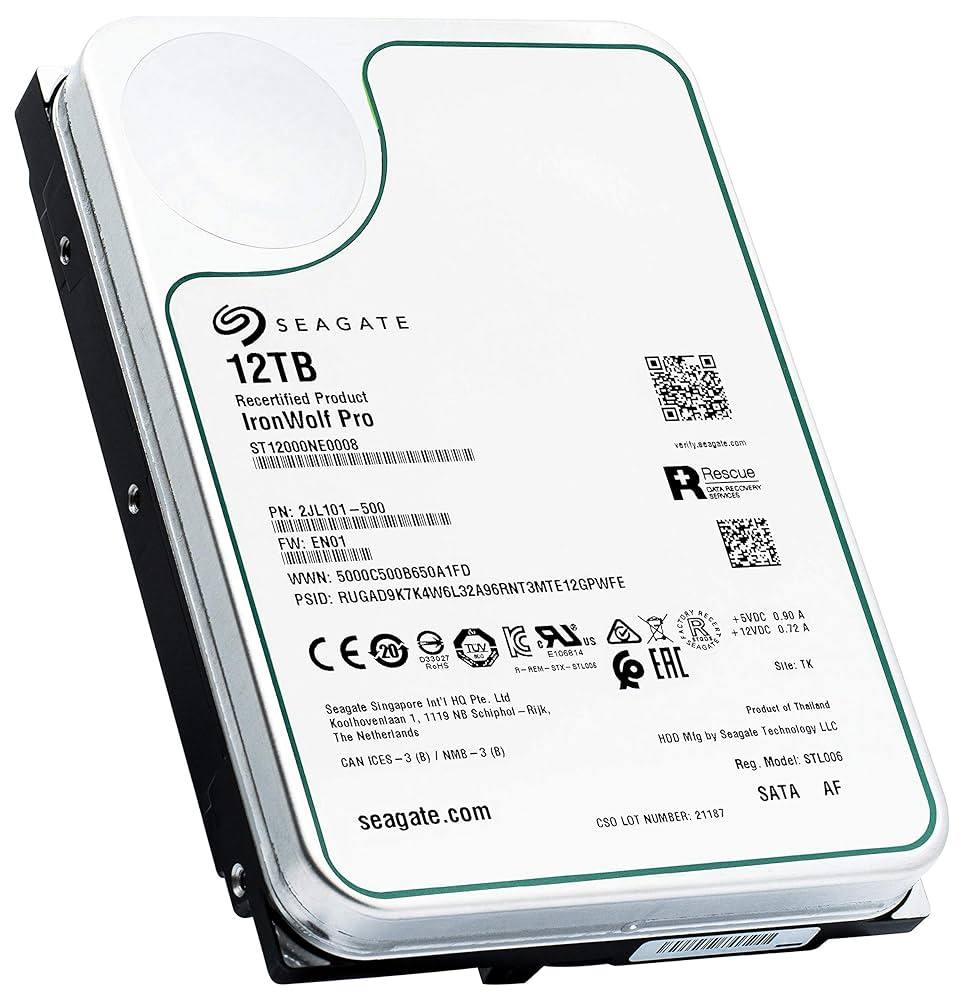 Seagate 3.5インチ内蔵HDD 12TB (ST12000NE0008) Amazon.com