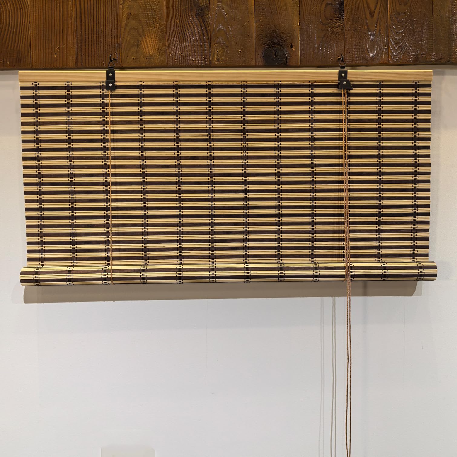 Niestandardowe bambusowe rolety rzymskie, naturalne drewniane abażury, do wnętrz, retro, dekoracyjne zasłony, zasłony do domu, sypialni, na patio, wymiary 140 cm x 160 cm