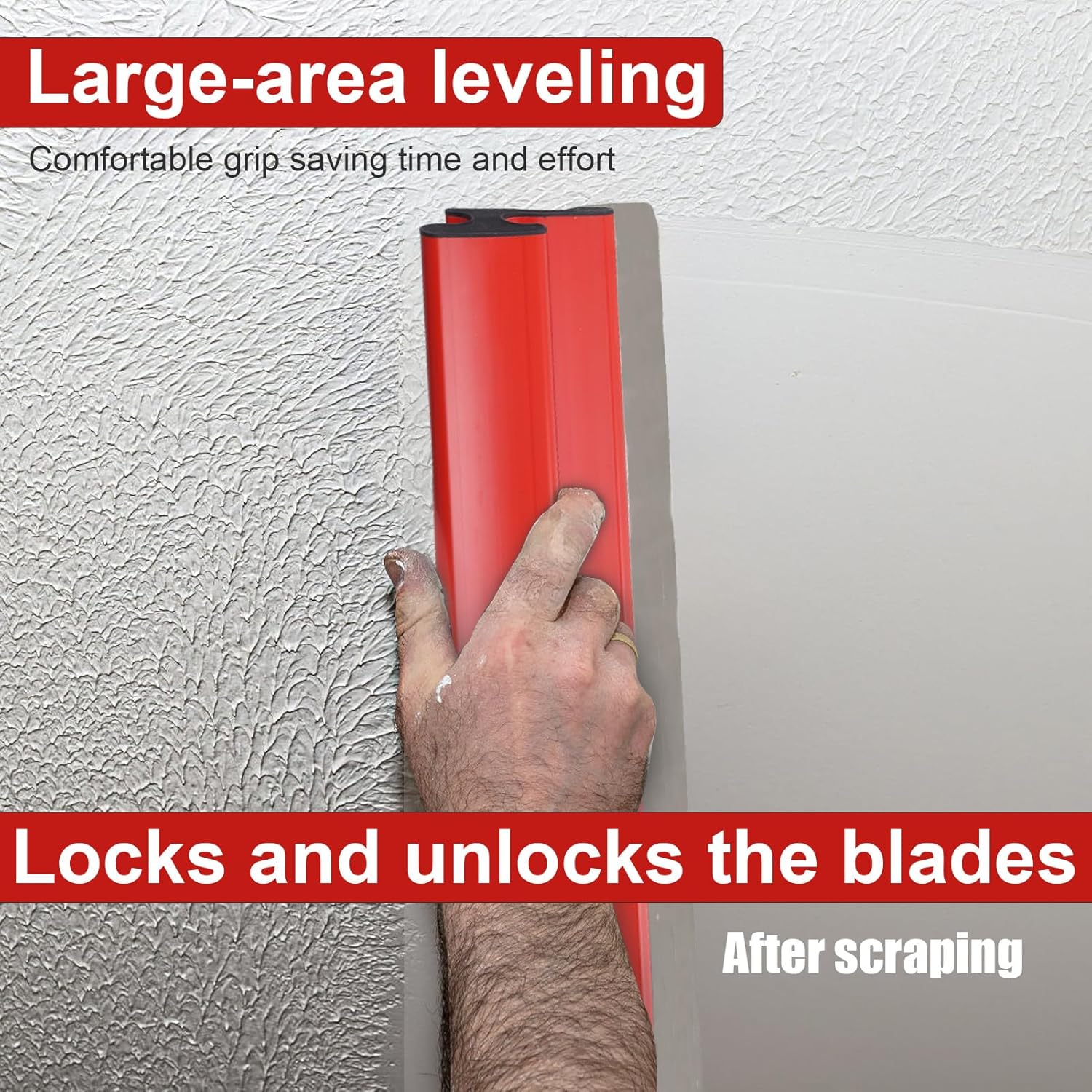 5Pcs/Set Drywall Skimming Blade Set, Stainless Steel Construction Knife Drywall Tools, Smoothing Drywalls Knife, Taping Tools (20+40+60+80+100cm)