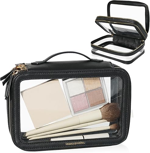 Bolsa de cosméticos de belleza, bolsas de maquillaje transparentes, bolsa de maquillaje de viaje, bolsa organizadora de maquillaje negra, bolsas de