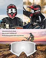 Vista 3 de KEMIMOTO Gafas de motocross y ATV/UTV con protección anti UV