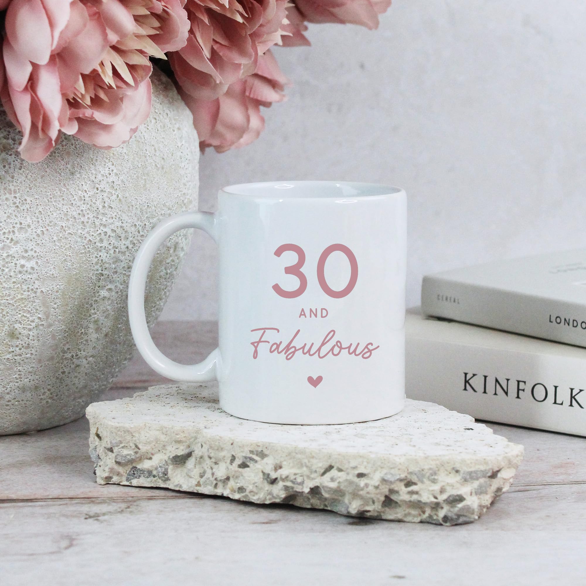 Ebuygb Printed Mug Printed Coffee Mug, 30 & Fabulous Ceramic Tea Cup, Milestone Birthday, 30Th Birthday Gift For Her, Sister, Daughter, Friend, 350Ml Cup