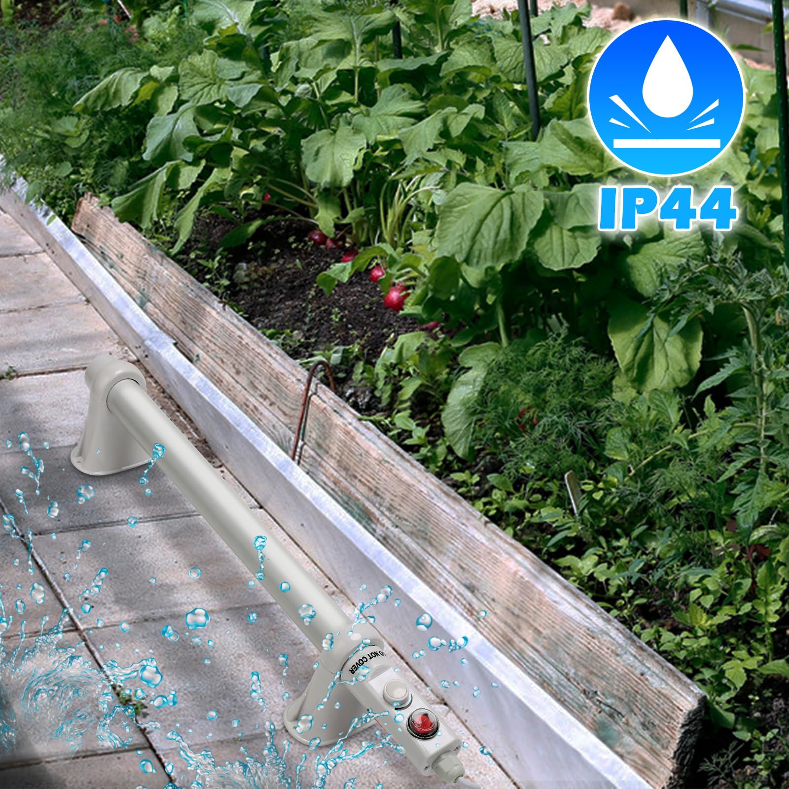 Gewächshausheizung, 90W Gewächshausheizung 70cm Gewächshaus Heizung für Pflanzen Gartenhaus Gewächshäuser