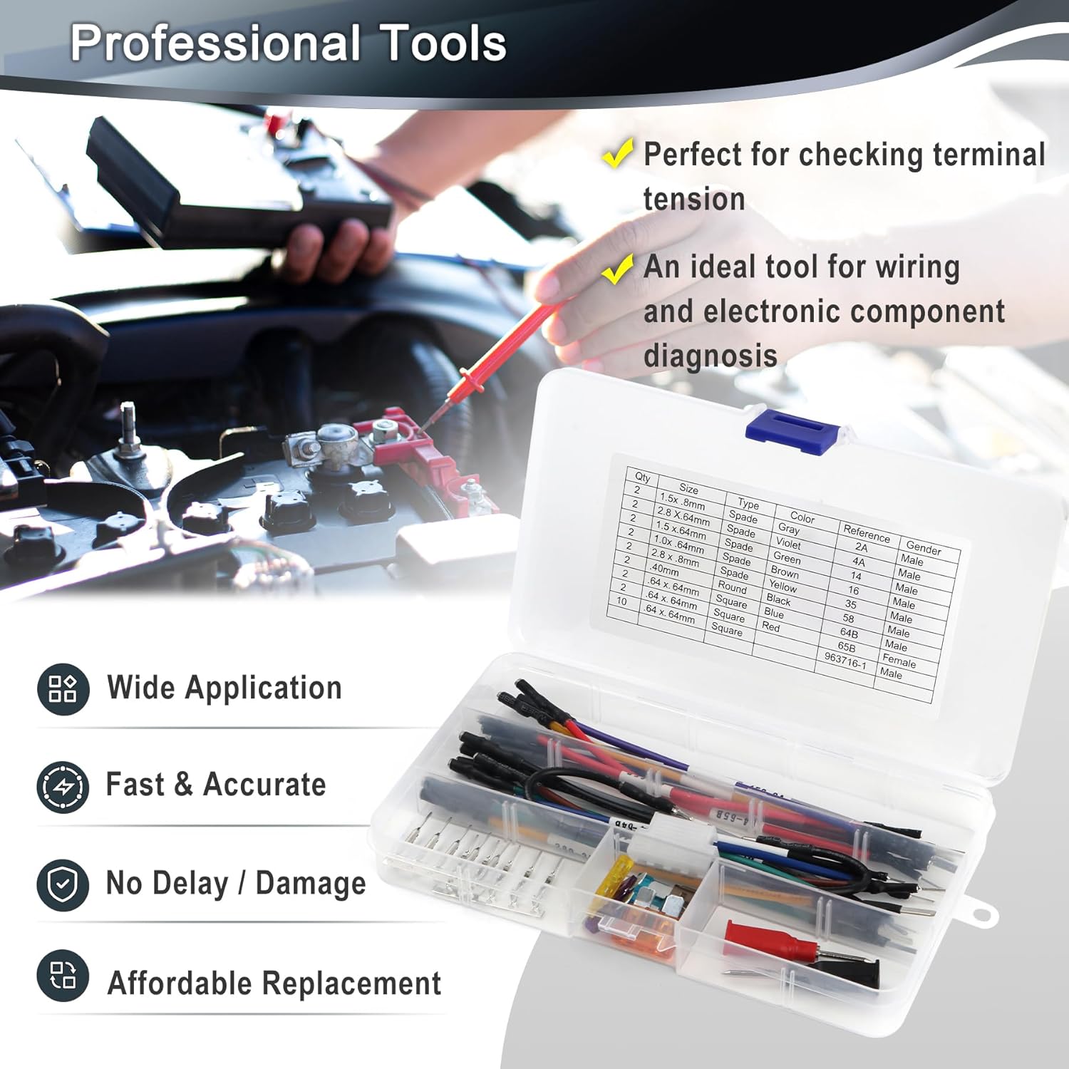 J-35616 TP-300-A Terminal Test Probe Lead Kit Compatible with GM Vehicles Alternative to EL-35616-300-A, 35616 (34PCS)