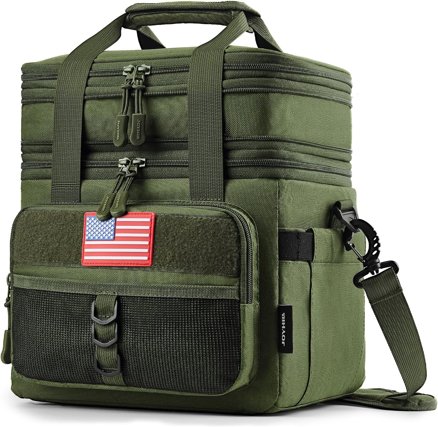 JOYHILL Tactical Lunch Box for Men, Double Deck Expandable Insulated Lunch Bag