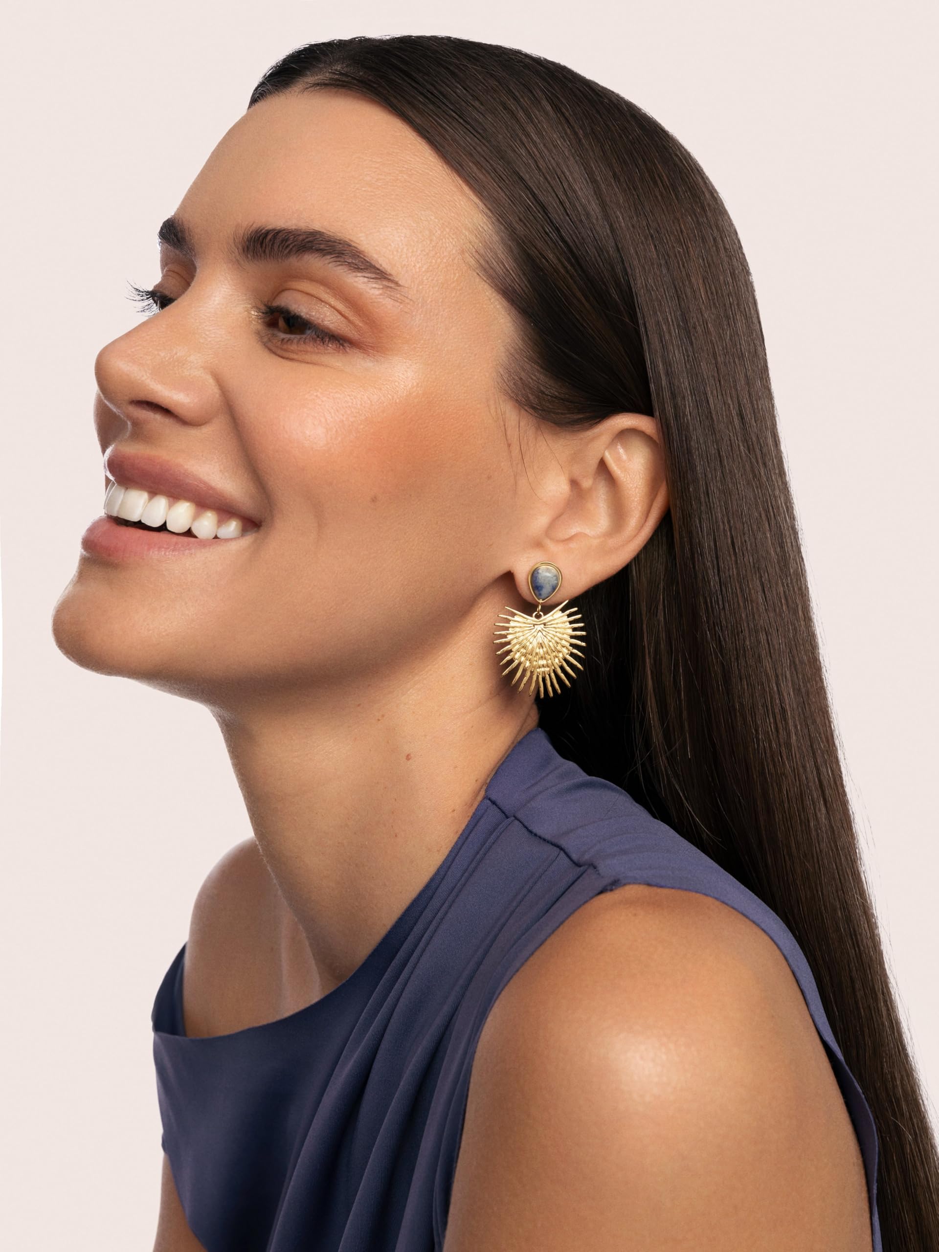 SINGULARU - Orecchini Cerchio Vida. Ottone Con Placcatura Oro 18kt Dettagli In Zirconi Chiusura In Silicone 641774