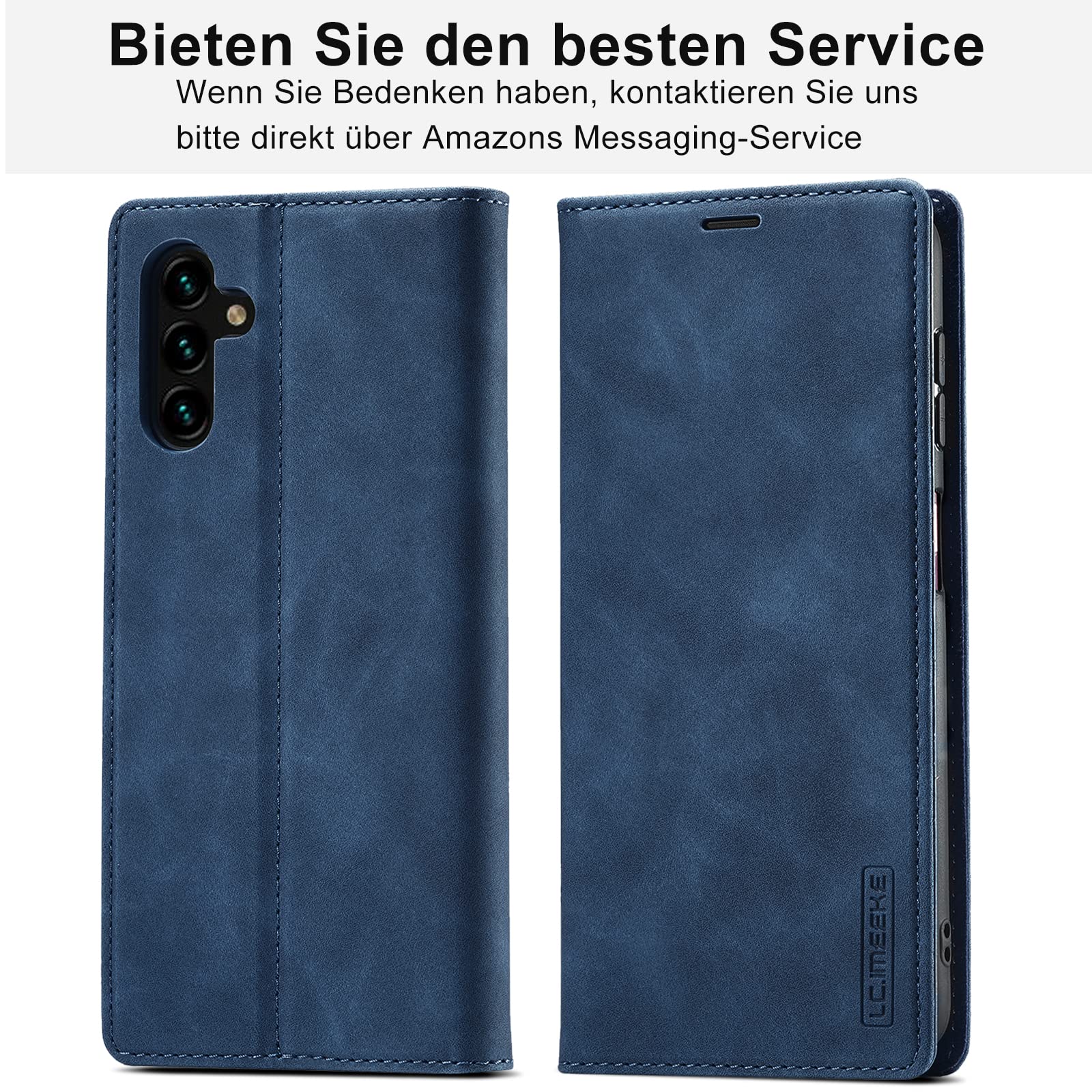 Ailicici für Samsung Galaxy A54 5G Hülle Leder, Mit Schutzfolie, Handyhülle für Samsung A54 5G Hülle Klappbar Leder Flip Wallet 360 Stoßfeste Cover Schutzhülle Holster Klapphülle A54 Samsung 5G Case