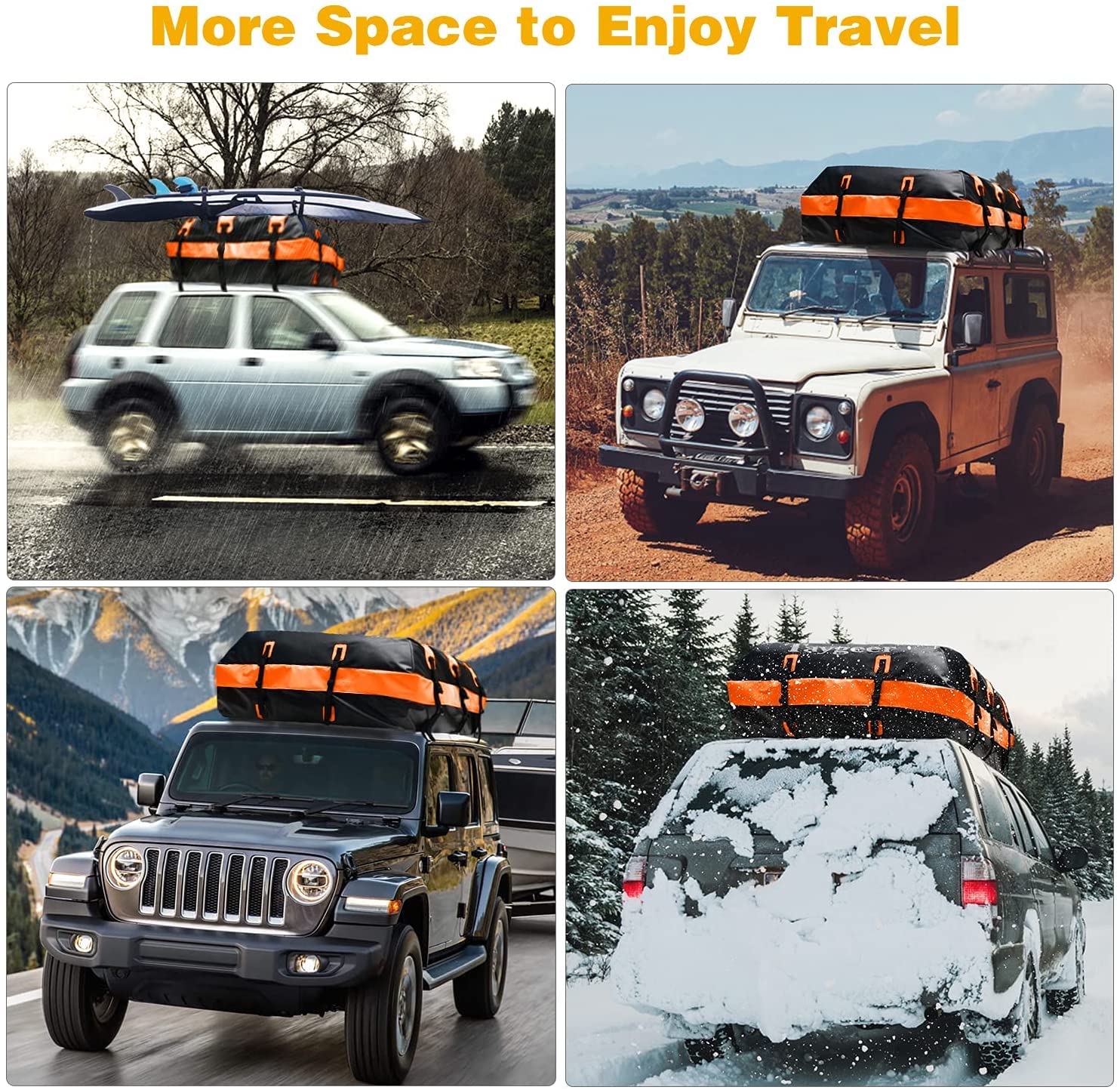 IBINGO Vehicle Cargo Carriers, Waterproof Rooftop Cargo Carrier Upgrade