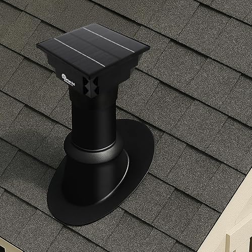 Miniatura 3 de Ventilador de ventilación solar, ajuste universal para tubos de 3 y 4 pulgadas, ventilador de escape portátil para orinal Porta, cobertizos, casas