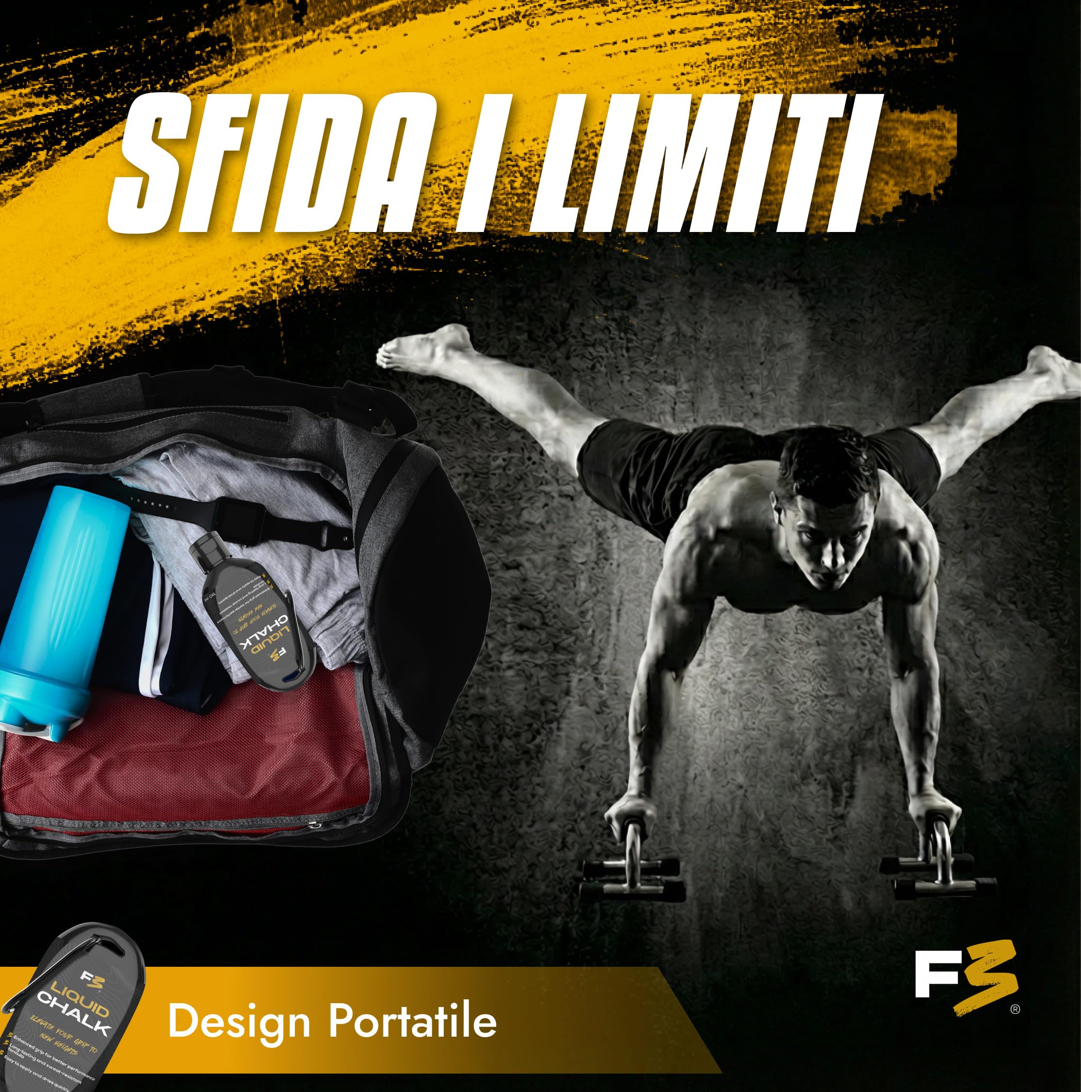 Magnesite Liquida Palestra | Grip Senza Polvere Cross Training - Arrampicata Padel Tennis Antiscivolo | Gesso Liquido Antiscivolo - Calisthenics e Ginnastica Artistica