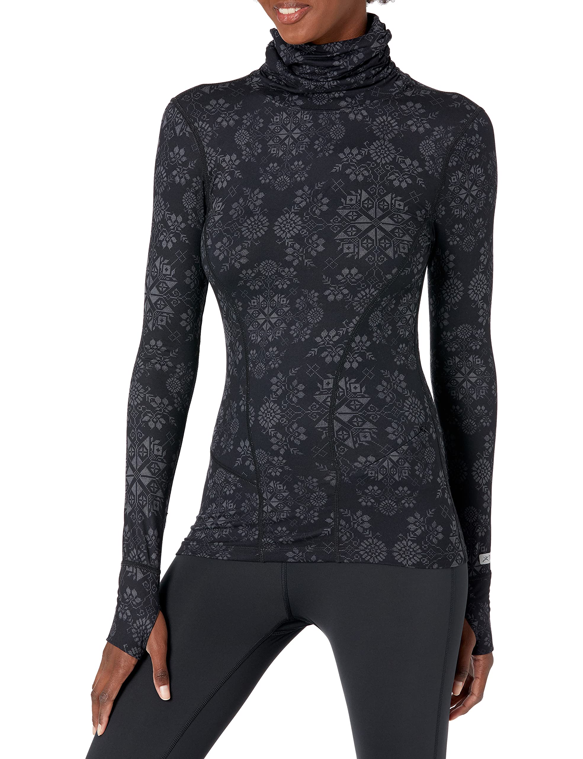 Terramar Womens Cloud Nine 4-Way Stretch Brushed Turtle Neck