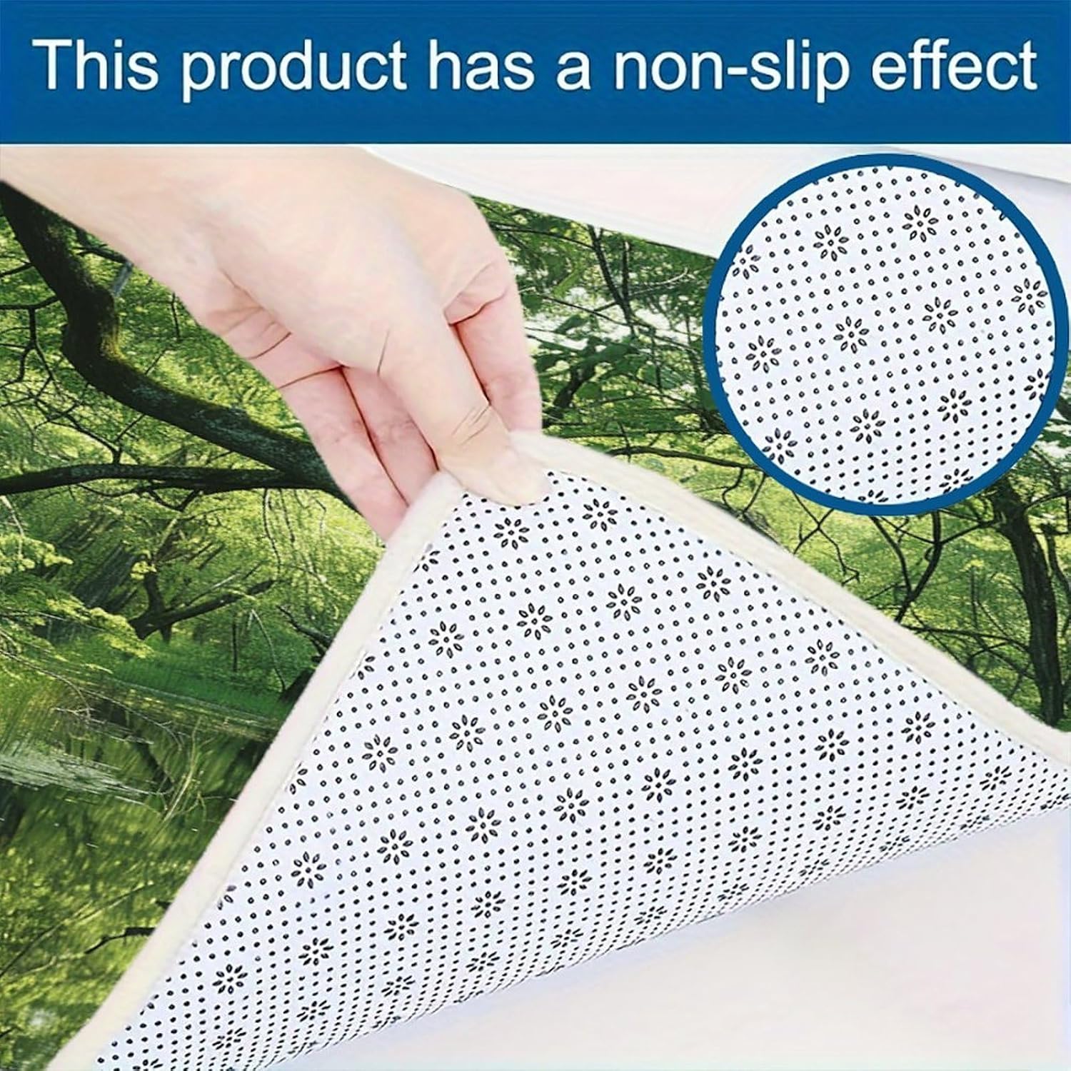an Ancient Swamp Kitchen Mats Soft Absorbent Rugs for Floor Non Slip Washable Kitchen Mats Fashion Rectangular Rugs for Three-Piece Set for Laundry Office Home Sink