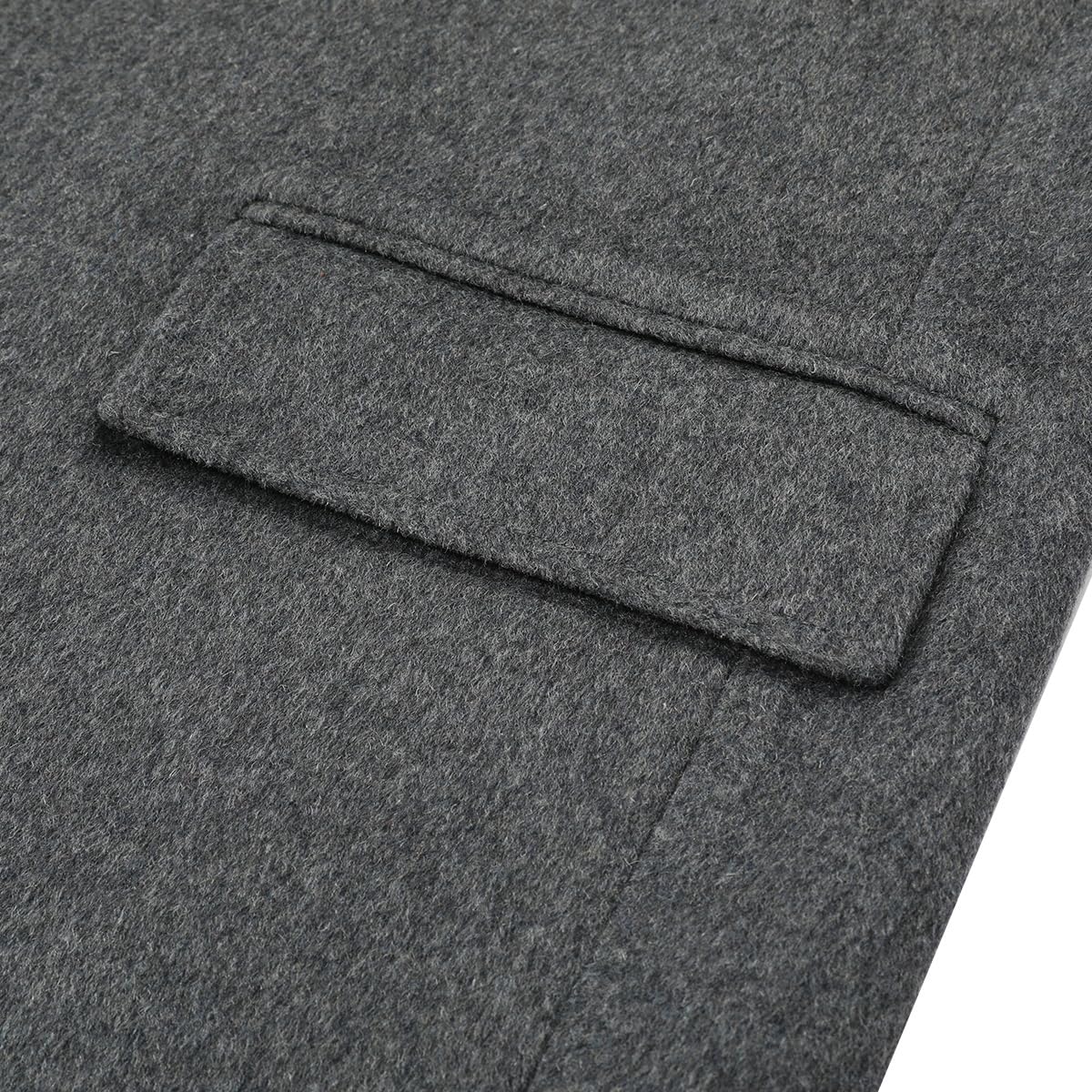 Allthemen Cappotto da Uomo Lungo Invernale Coat In Lana Outerwear Slim Fit Colletto Risvolto Trenchcoat Business