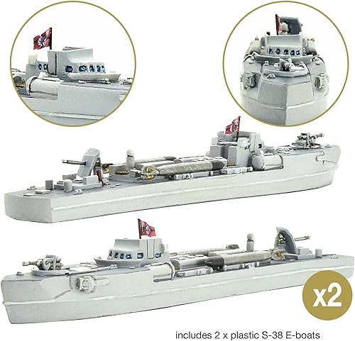 Vista 6 de Cruel Seas Strike Fast, Strike Hard! Cruel Seas Starter Set 1:300 WWII Naval Militar Wargaming Plastic Model Kit 781510001