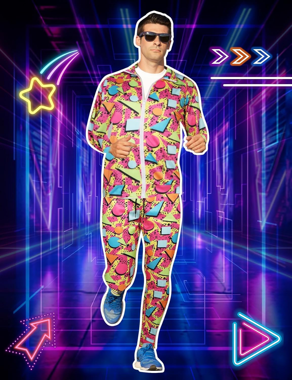 Flygo 80s 90s Outfit for Men Retro Track Suits 80s Zambia Ubuy