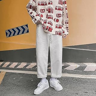 Jeans Mens Jeans Pink White Men's Thin Denim Jeans Pareja Straight Casual Jean Pantalones Mujer Streetwear Tobillo
