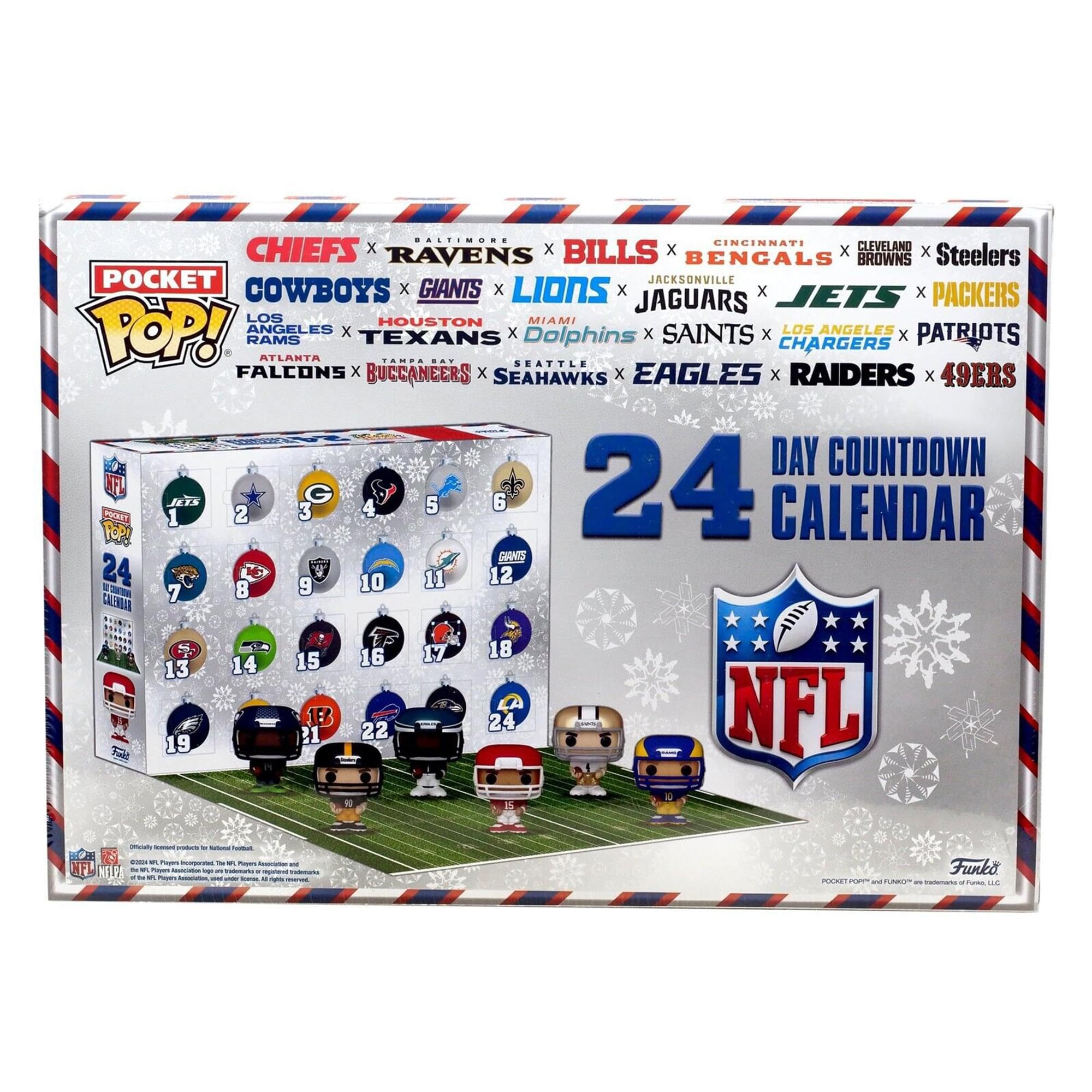 NFL Football 2024 Edition Funko Pocket Pop Calendrier de l'Avent