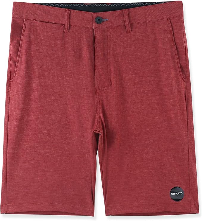 DESPLATO Mens Casual Performance Quick Dry 4 Way Stretch Submersible Hybrid Active Sports Chino Shorts