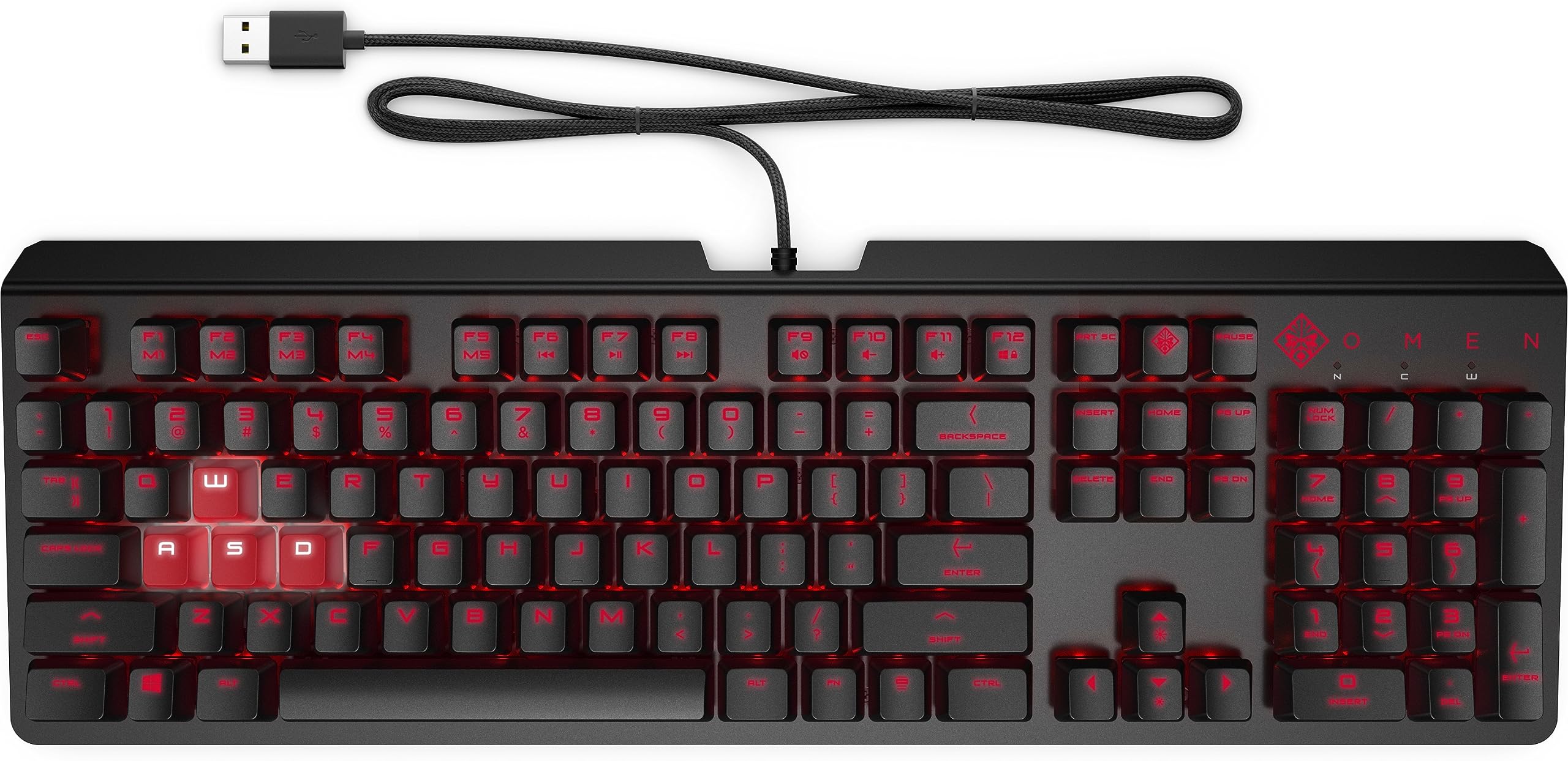 HP OMEN Encoder Tastatur Negro (6YW76AA#ABD) Red Cherry Keys