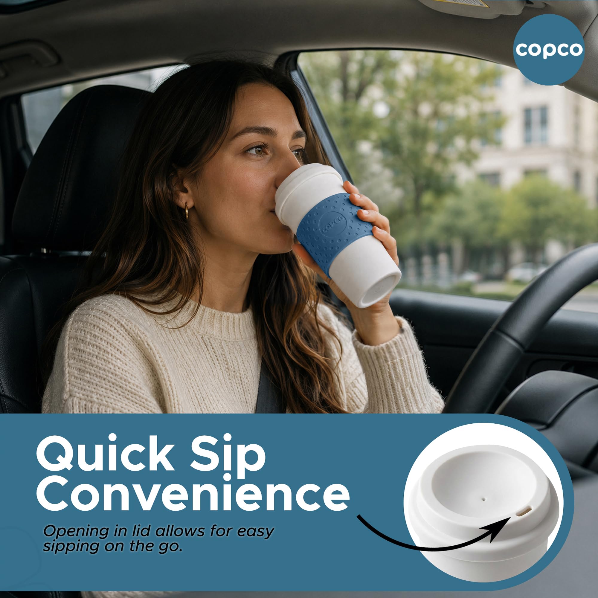 Copco Acadia - Tazza da viaggio, 473 ml, colore: Blu