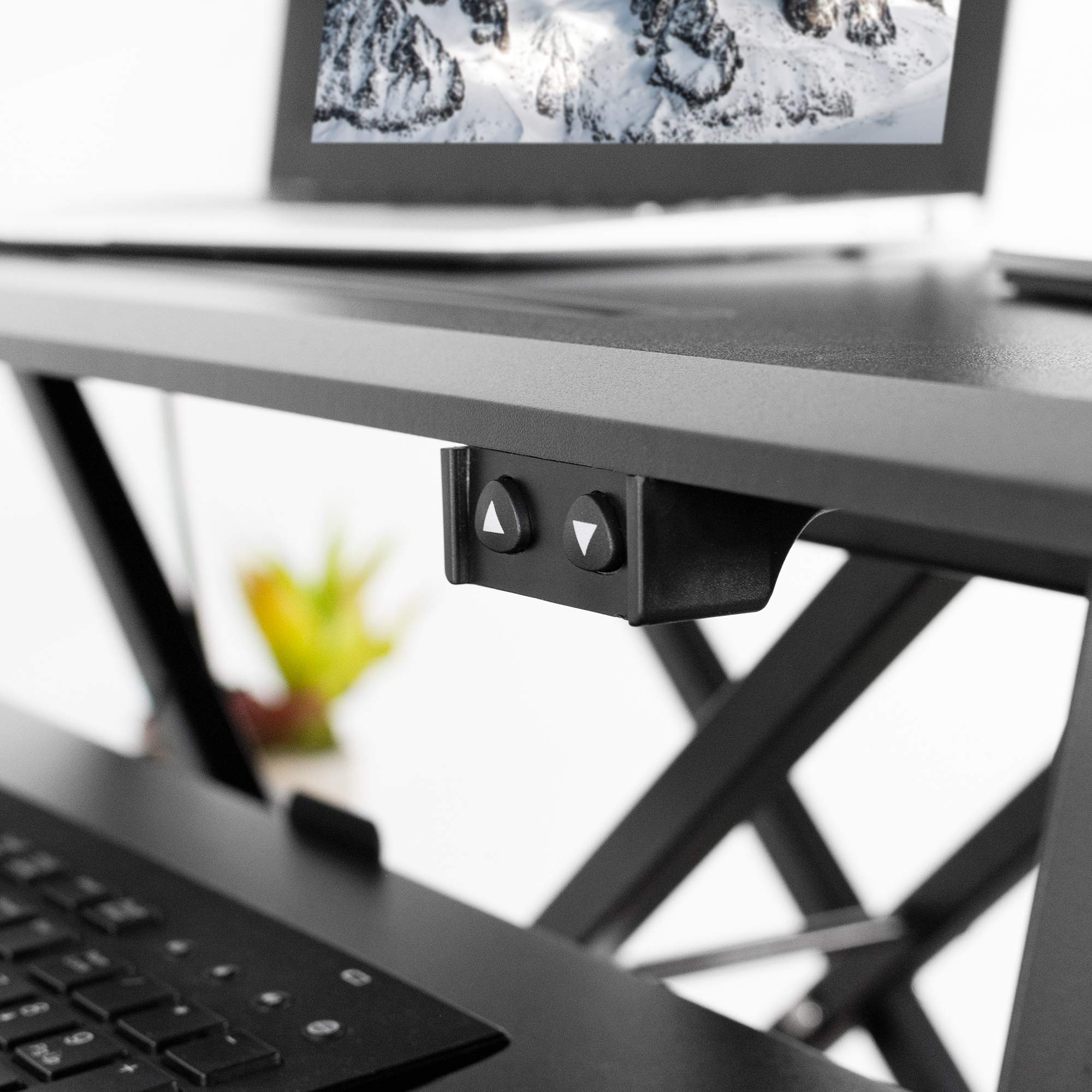 VIVO Black Electric Height Adjustable 32 inch Standing Desk Converter