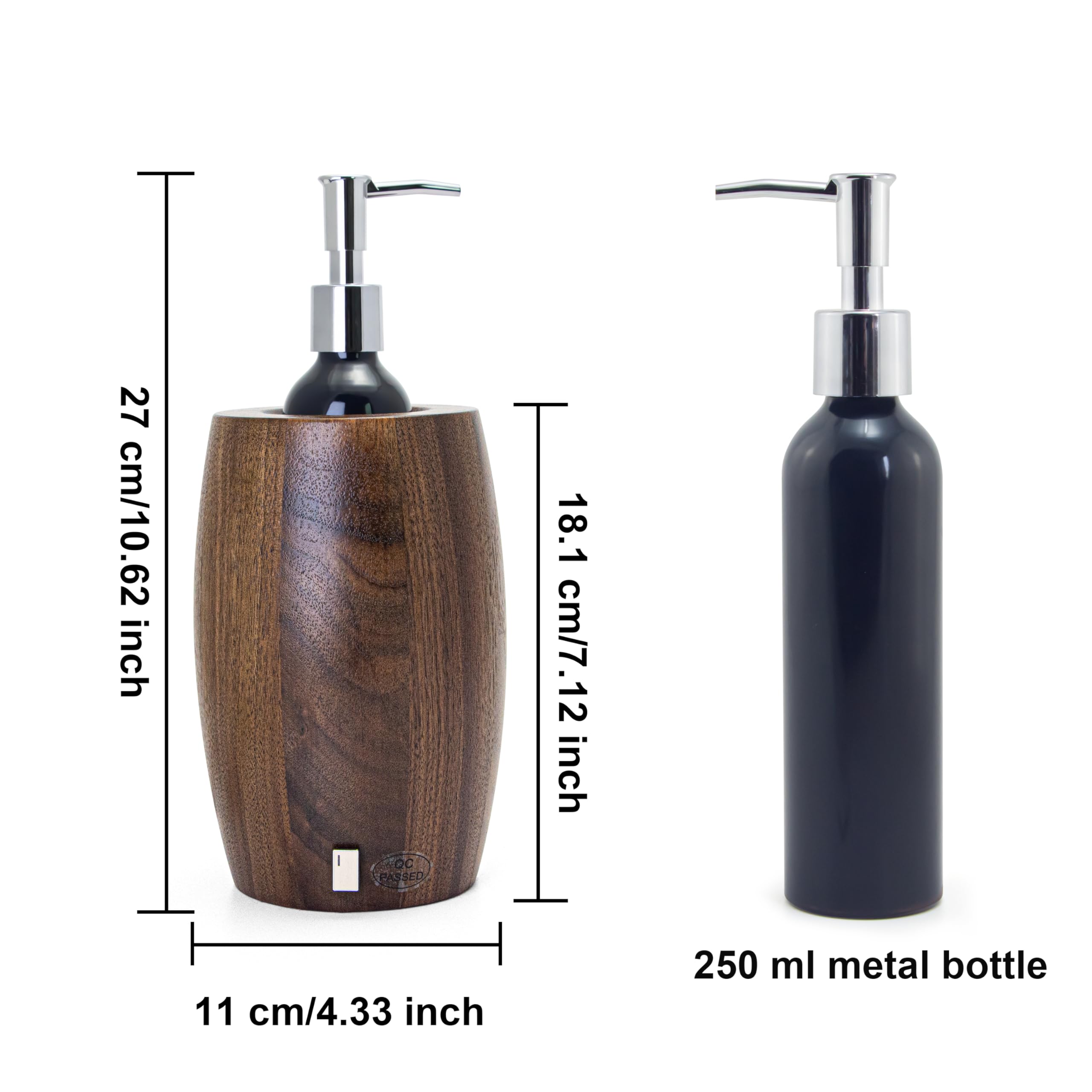 Elitzia Massaggio in noce massello scalda olio con pompa in acciaio inox bottiglia | 70W Intelligente 50-60 ° C Temperatura Costante Lozione Gel Crema Riscaldatore per Spa Salon Home Massage ETAW02C