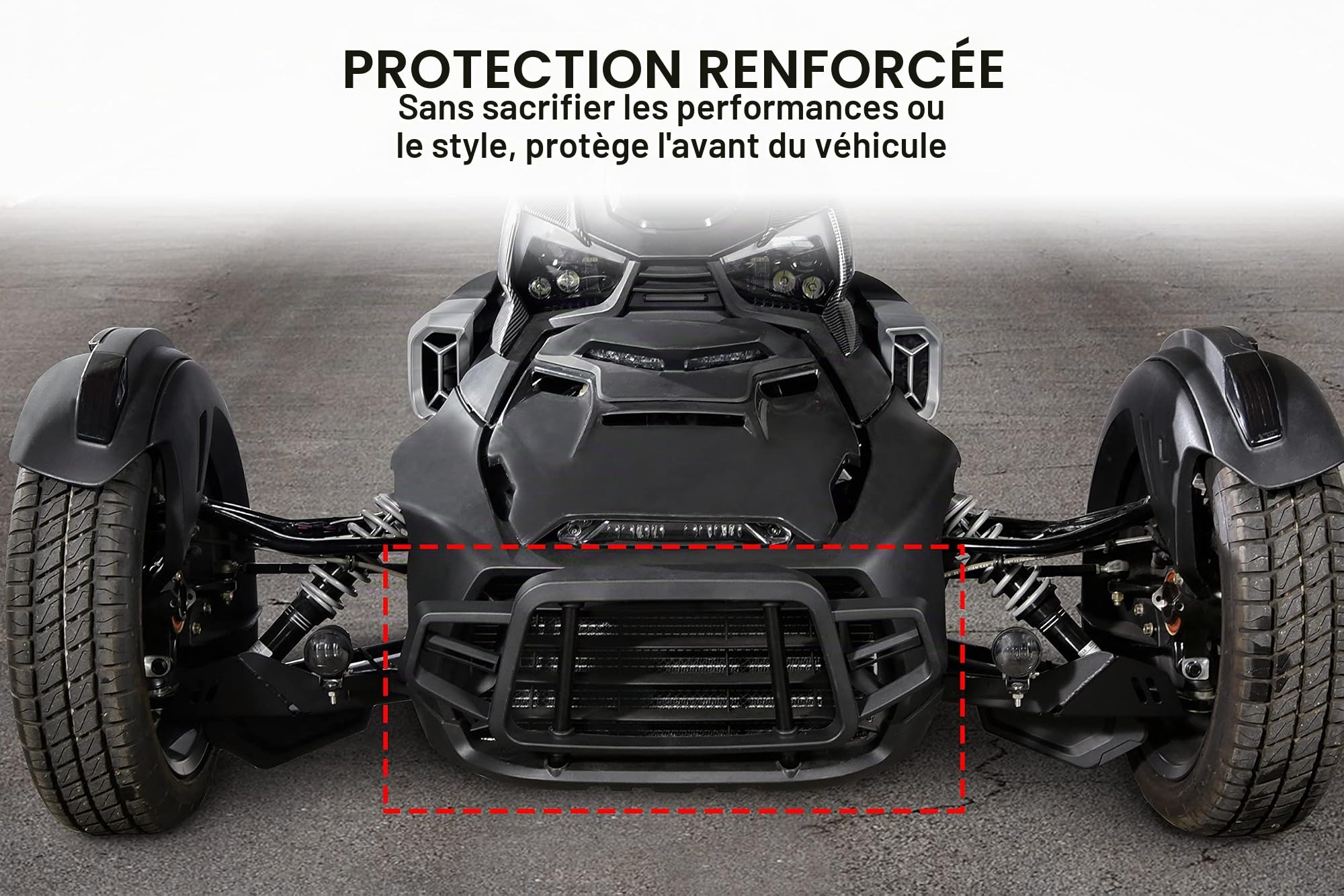 SAUTVS Kit de protection de pare-chocs avant pour Can-Am Ryker, profil avant pour Can Am Ryker 600 900 Sport & Ryker Rally Edition tous modèles (remplace #219401108)