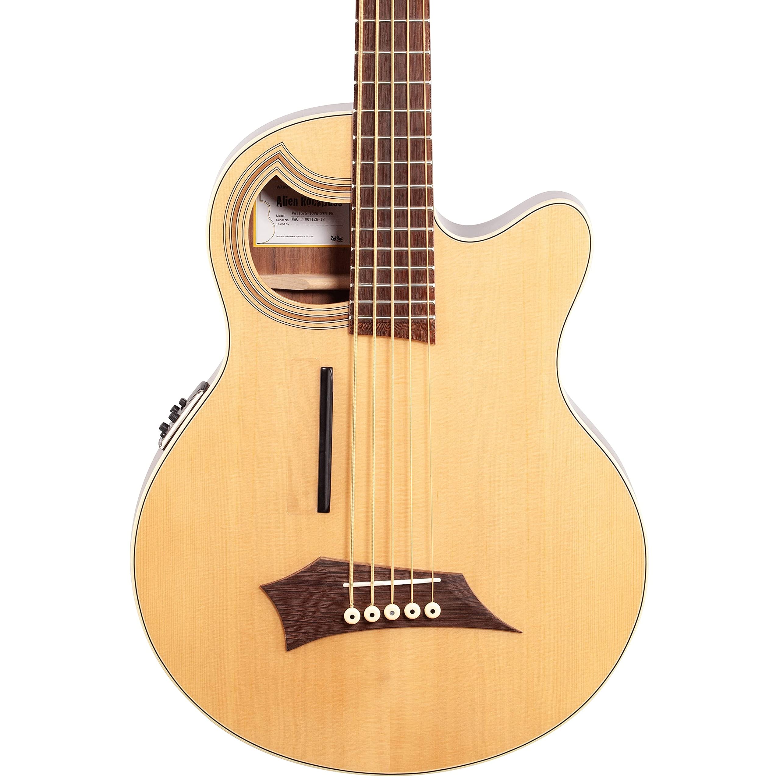Warwick RockBass Alien Deluxe Hybrid Thinline - Natural Transparent Satin