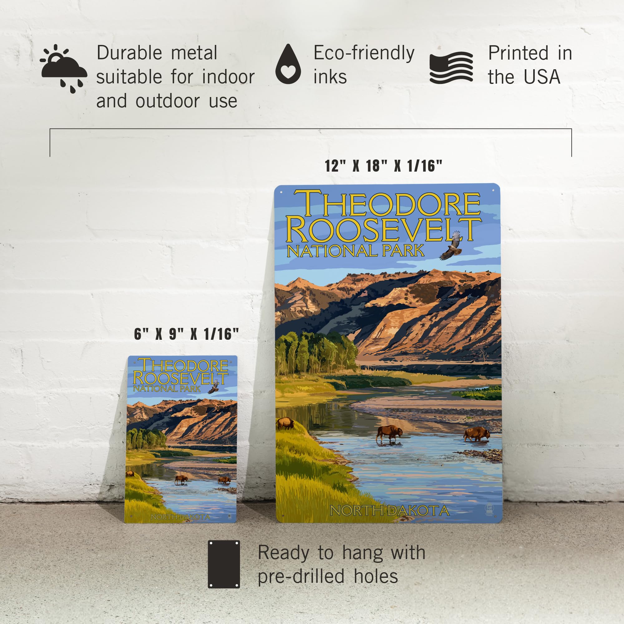 Amazon.com: Lantern Press 6x9 Inch Metal Sign, Theodore Roosevelt