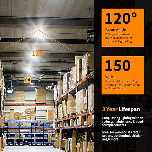 Miniatura 2 de Luces LED de inundación para exteriores, 15000 lúmenes, 150 W, 100  277 V, luz LED exterior con enchufe, luz blanca diurna de 6000 K, IP66