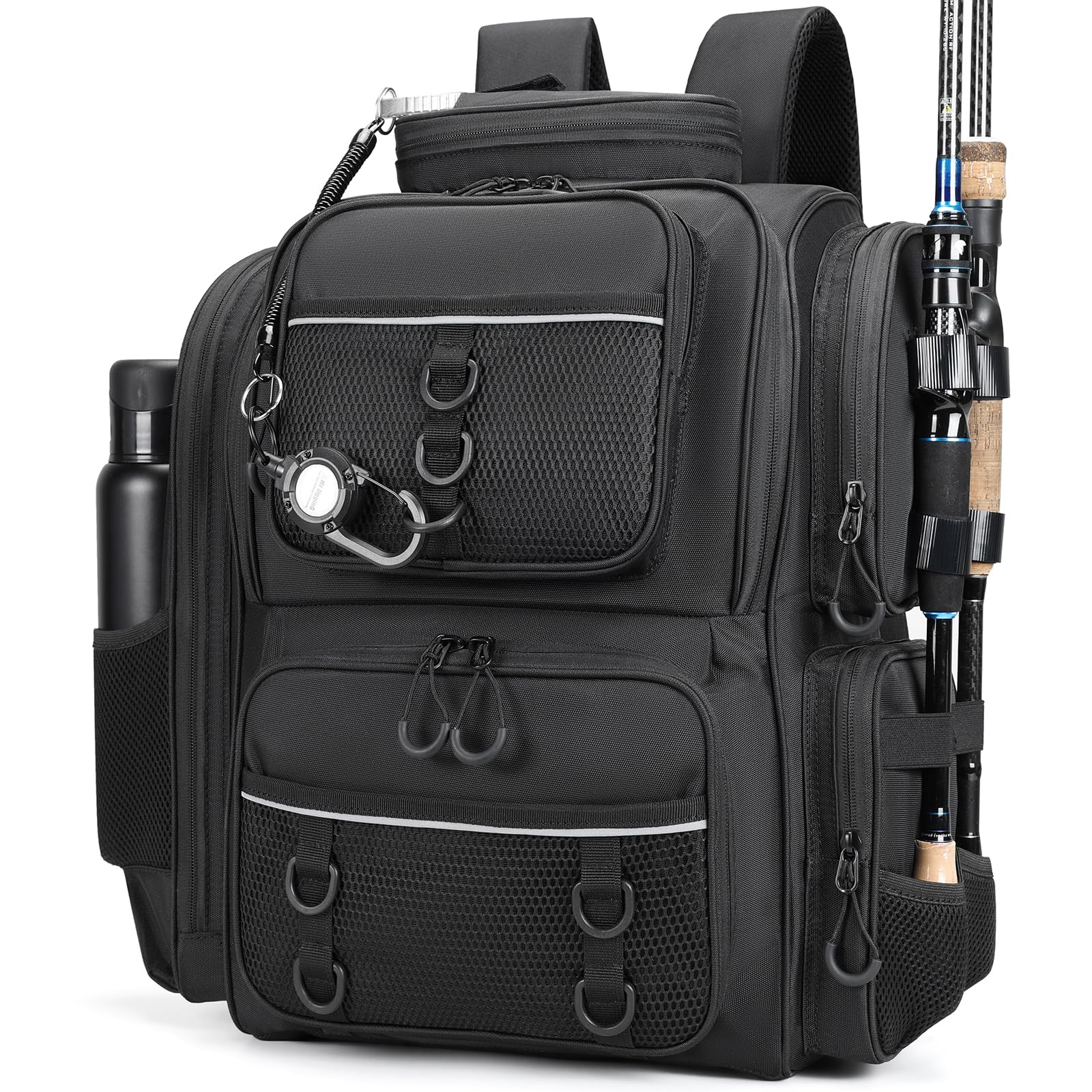 Fishing Backpack, fishing bag with Rod Holders. Large Ttackle Backpack Strong Materials