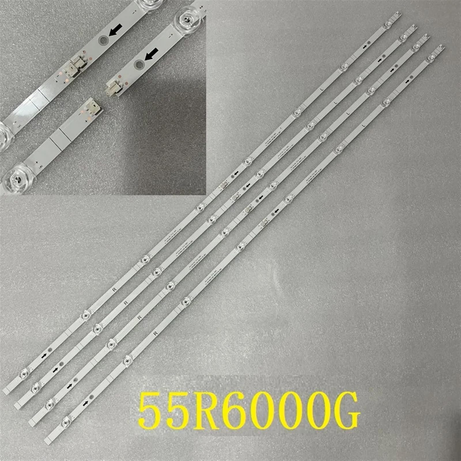 Barra di retroilluminazione LED 8LED Compatibile for TV 55R6000GM 55R6000 55R6000G CHR-BX55Y1U723030T040806A (Color : 40pcs for 10 TV)