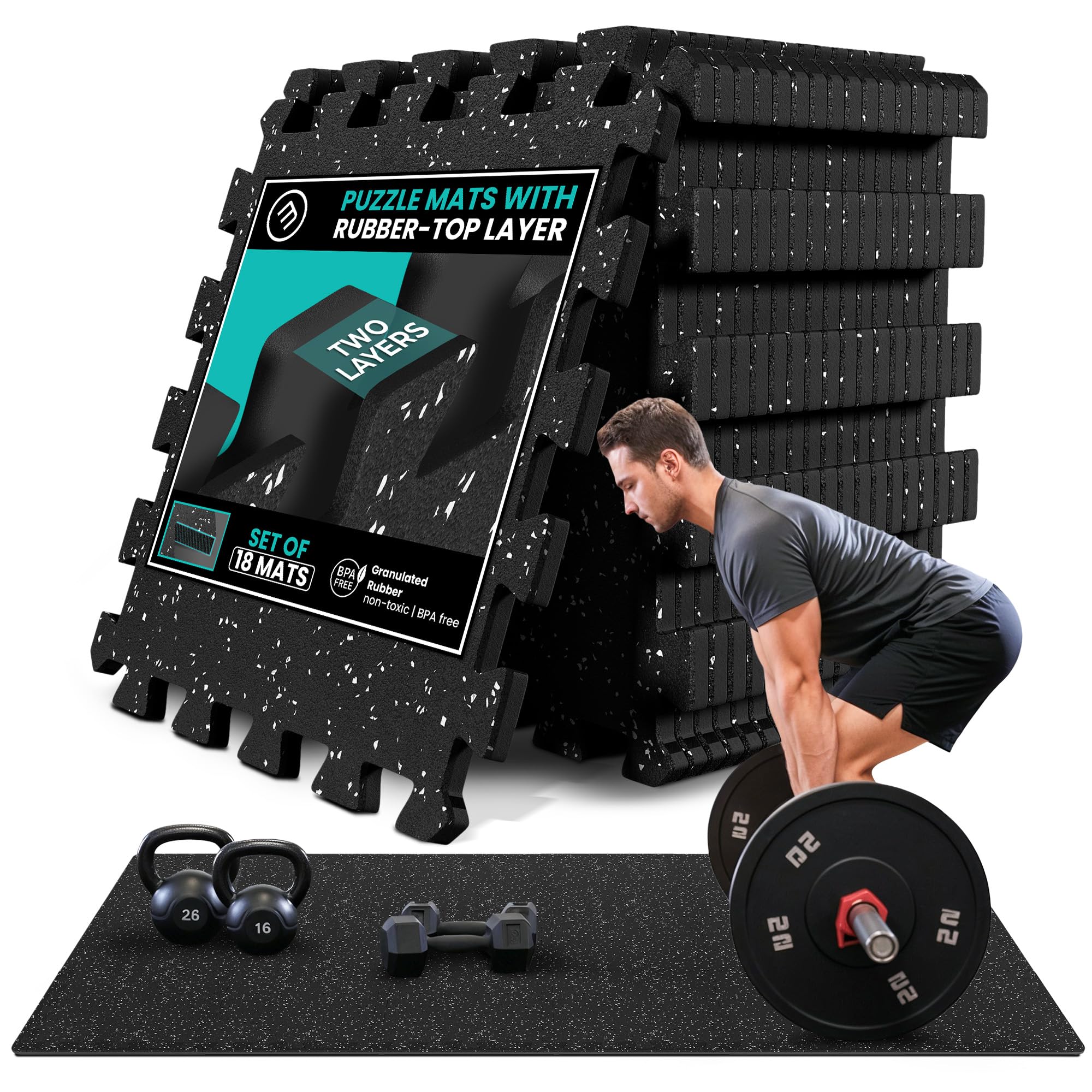 BeMaxx dalles de protection 18 pcs